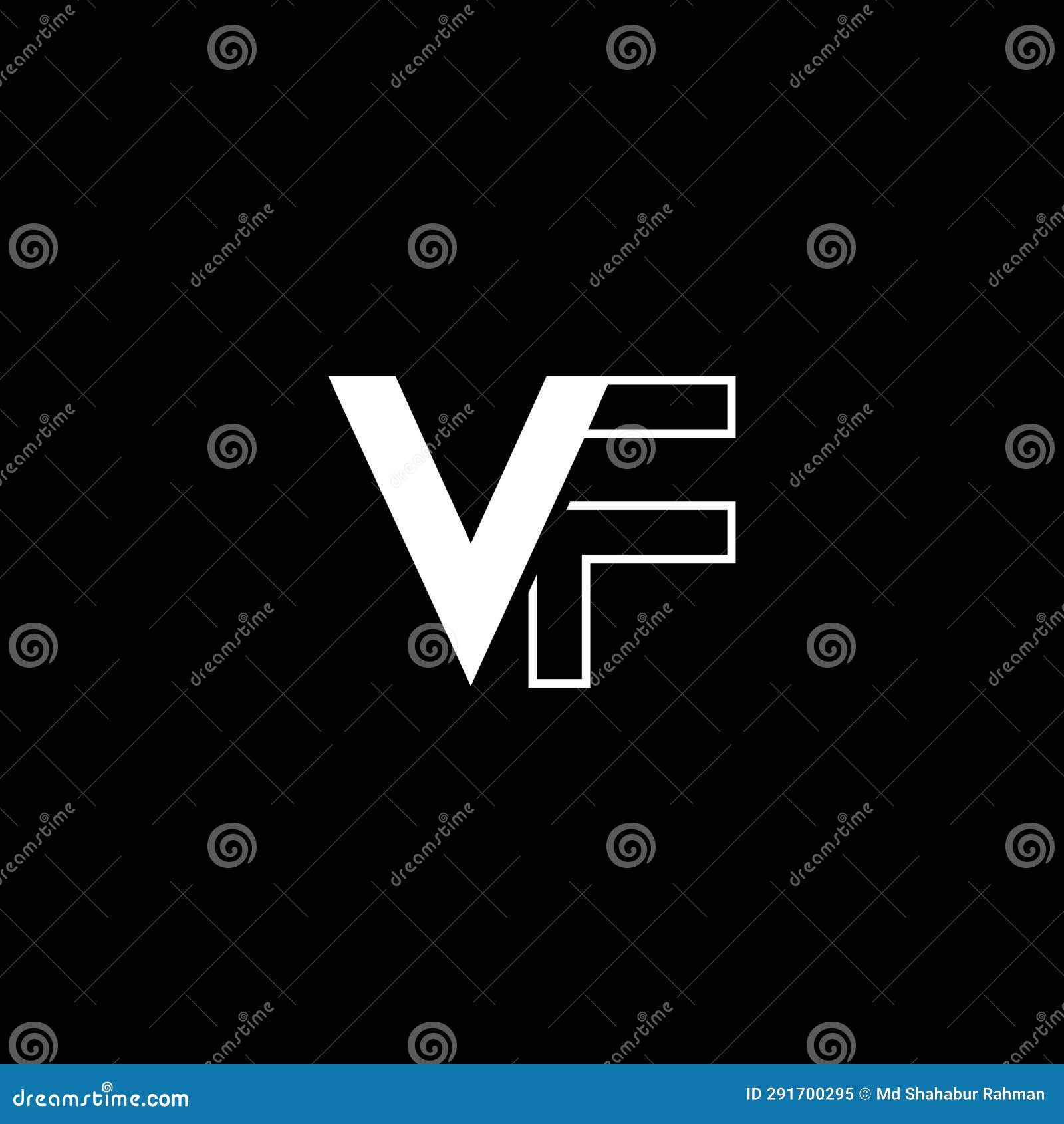 vf or fv abstract letter  with different colour and . awesome logo .