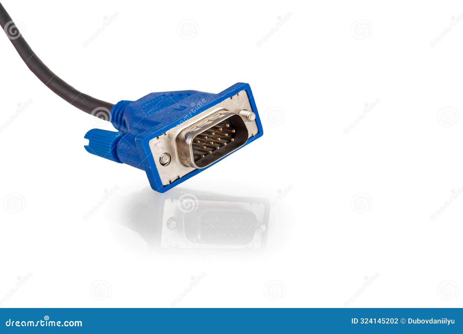 vga analog video cable for connecting an external tv screen monitor to a computer laptop for watching video video signal