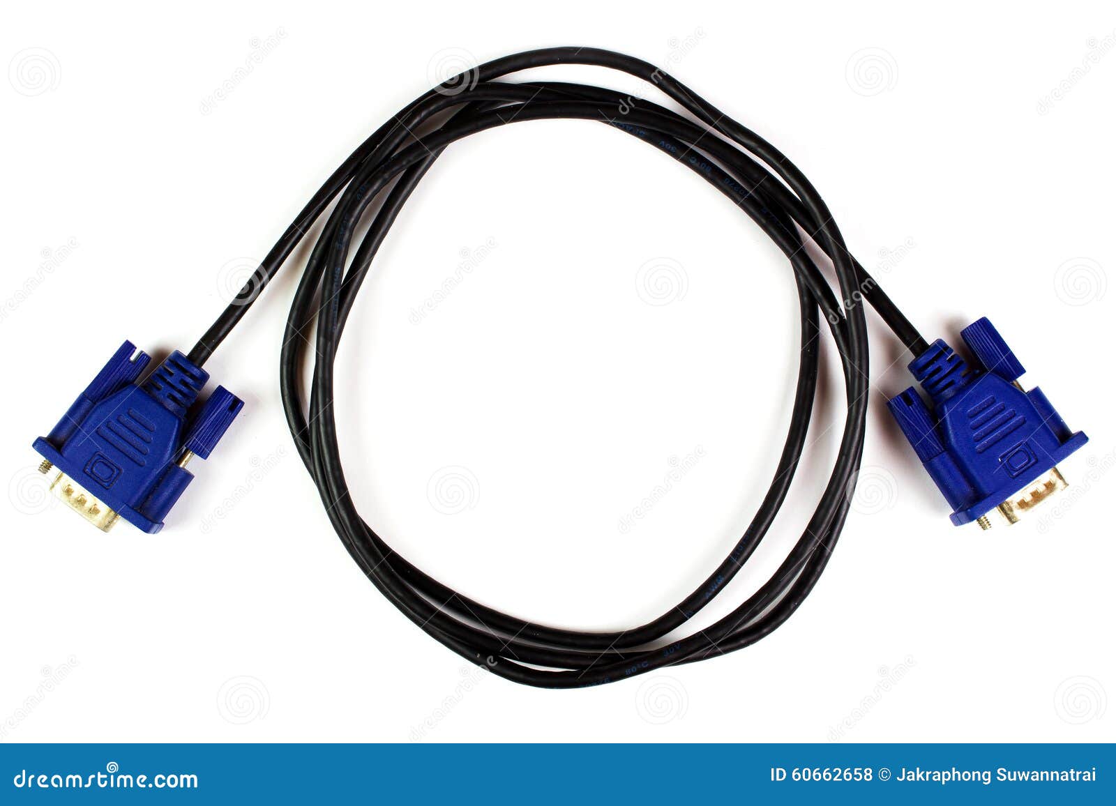 VGA kabel na białym tle, odizolowywającym