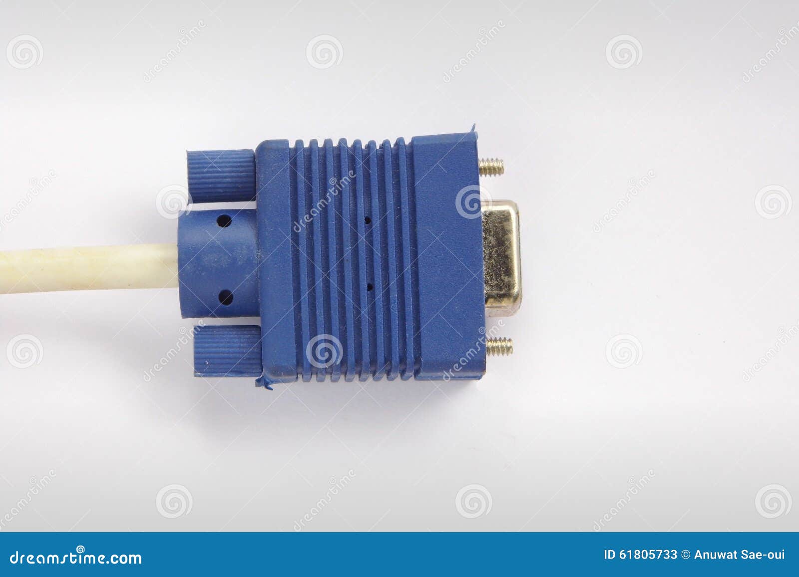 VGA port cable stock image. Image of blue, data, plug 61805733