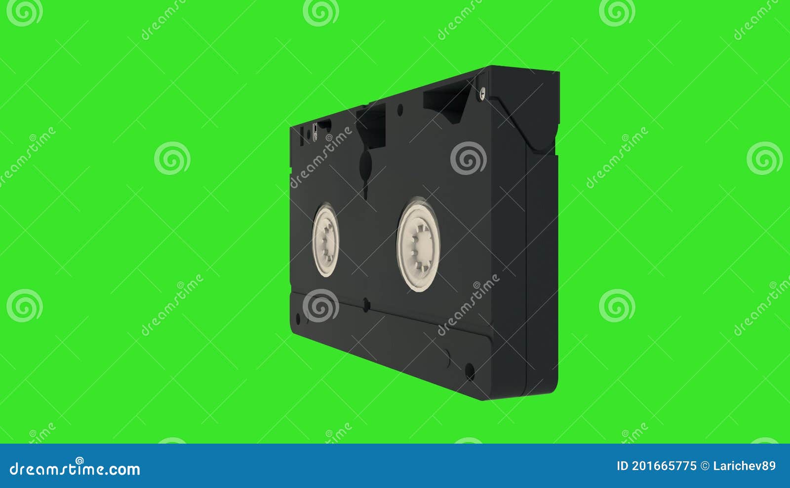 VHS Cassette. Video Cassette Spin on a Green Screen Stock Video Video