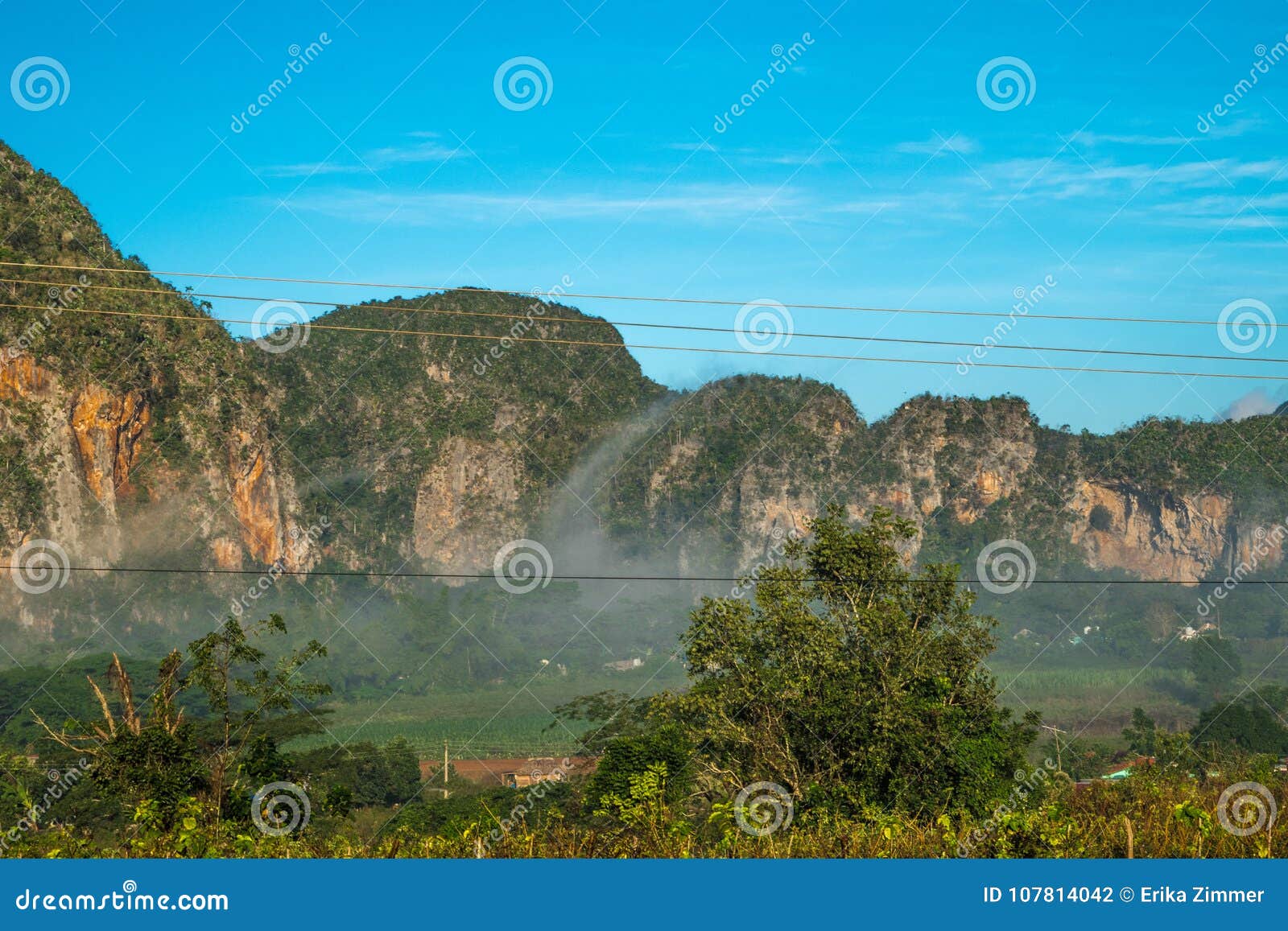 viÃ¯Â¿Â½ales valley view in cuba. unreal nature with lakes, mountain, trees, wildlife. gorgeus sky.