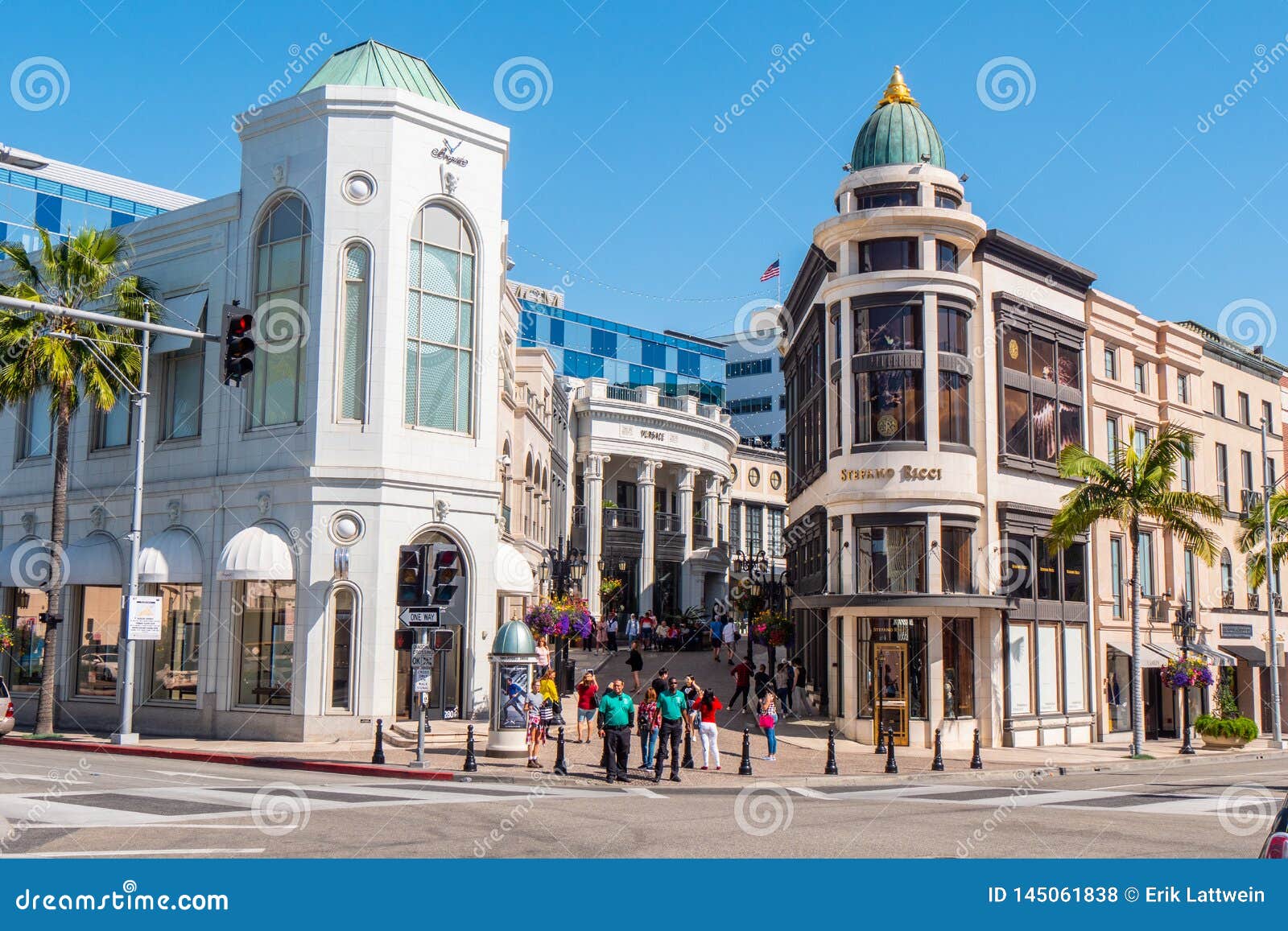 Via Rodeo Street Corner at Rodeo Drive in Beverly Hills - CALIFORNIA ...