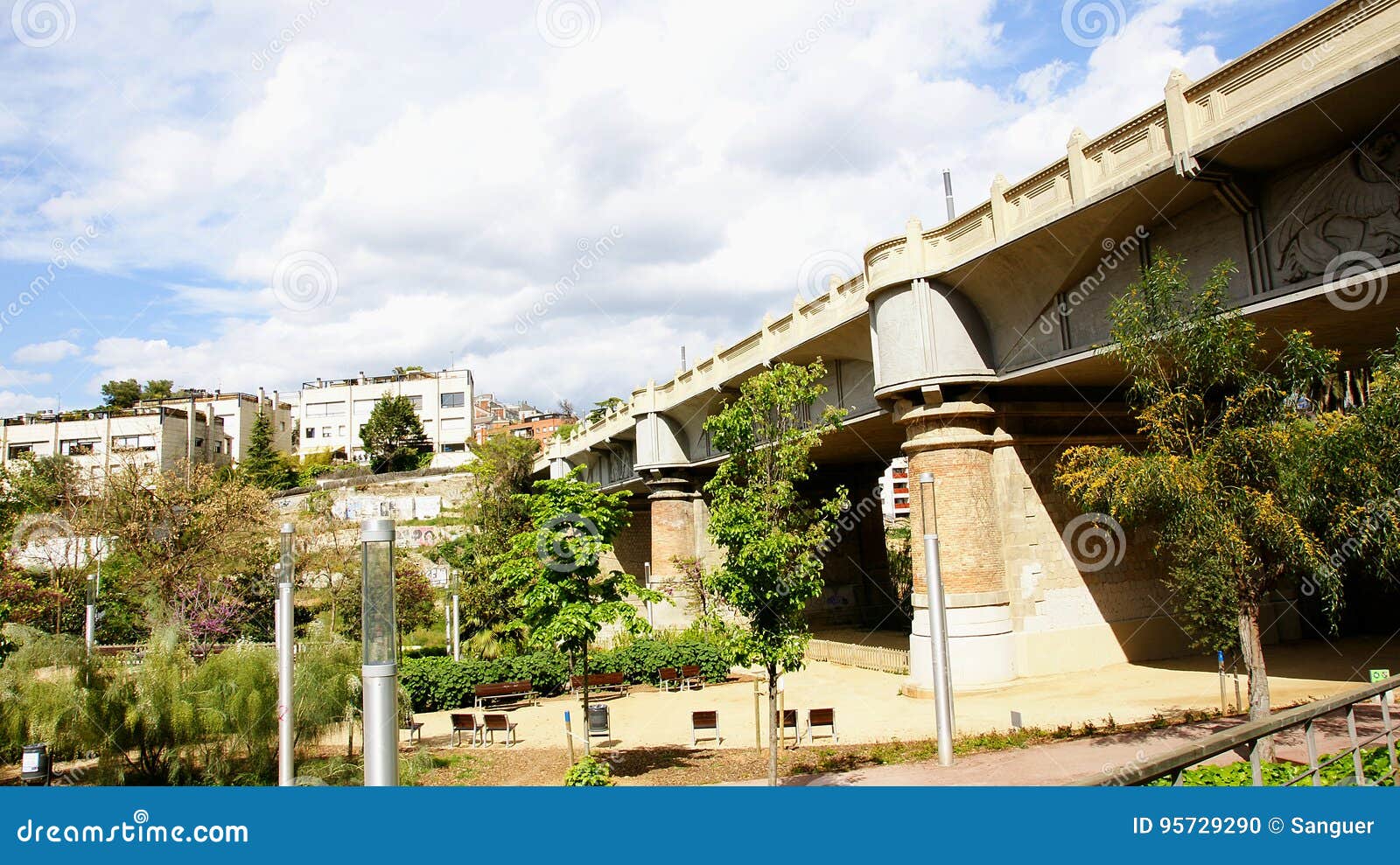 Viaduct of Vallcarca stock photo. Image of building, roads 95729290