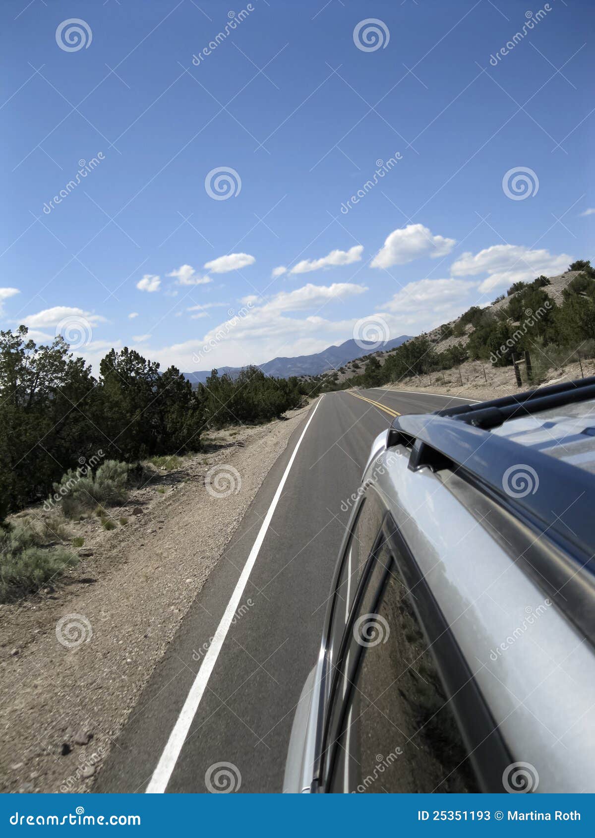 Viagem por estrada. Estrada pavimentada no deserto no ângulo oblíquo
