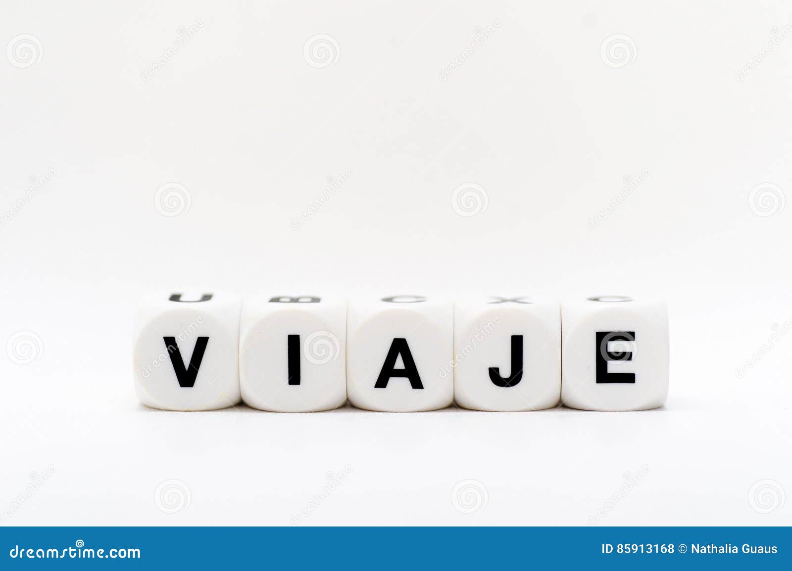 viaje, dice letters