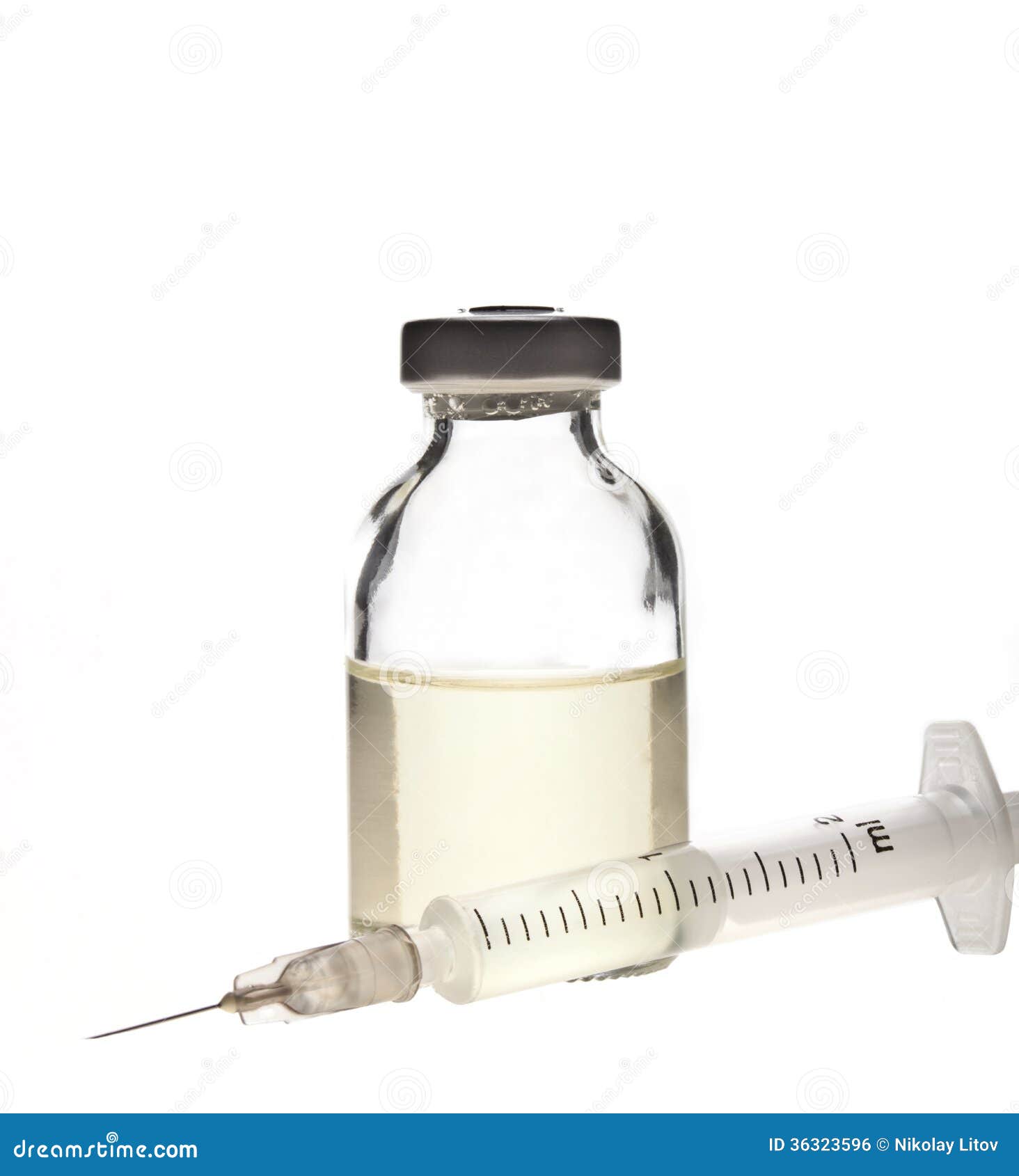 Vial and Syringe stock photo. Image of botox, glass, injecting 36323596