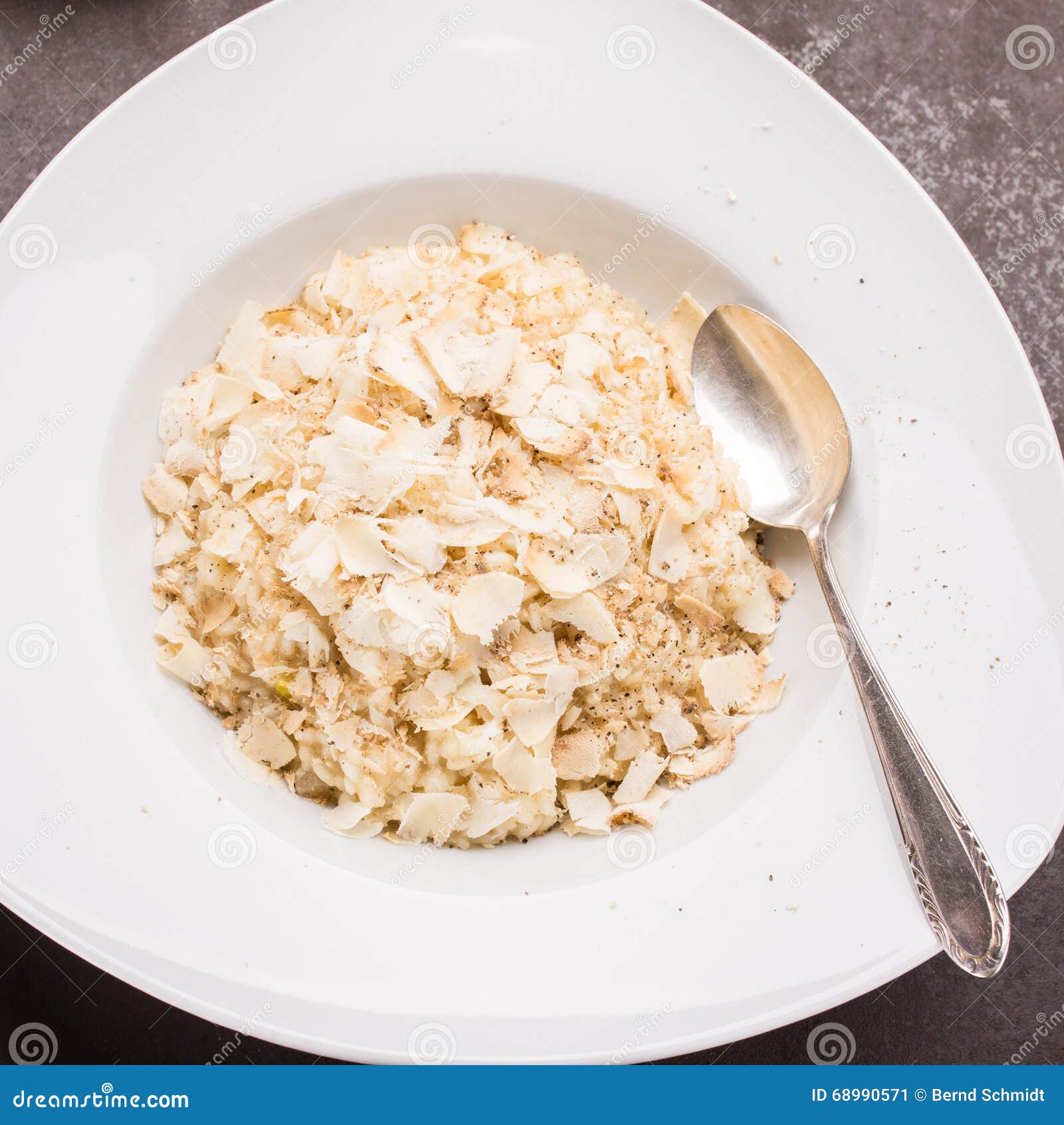 Vialone Nano Risotto Rice with Shaved Hard Cheese Stock Image Image