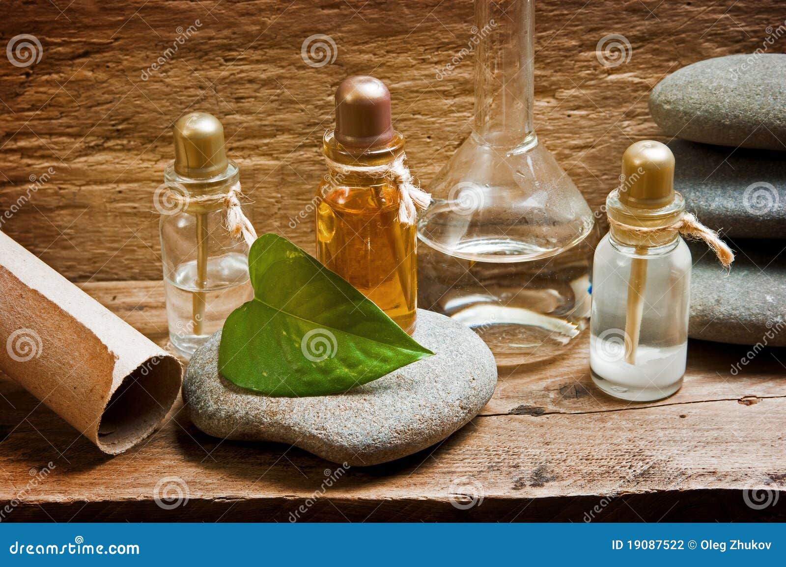 Vials with essential oils stock photo. Image of massage 19087522