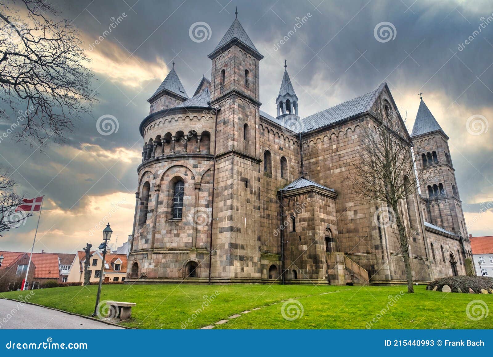 Ancient Cathedral in the Middle of Denmark Stock Image Image