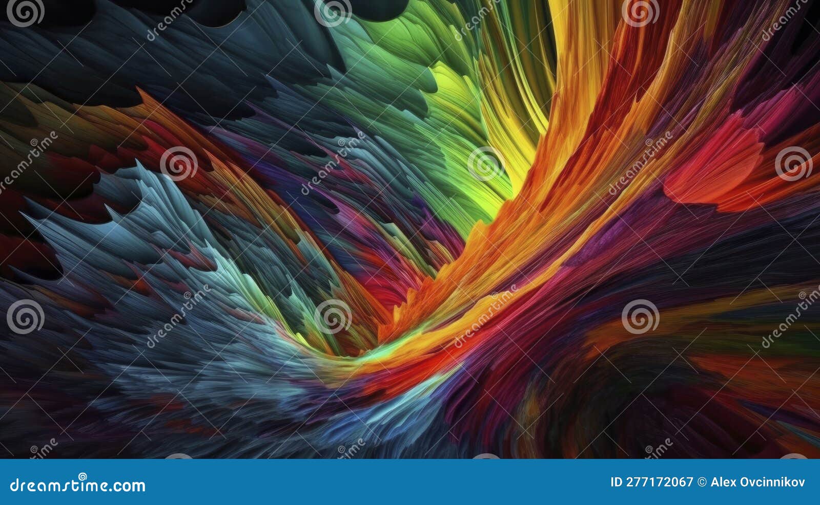 Vibrant Abstract Wallpaper Design for Modern Interiors. Stock