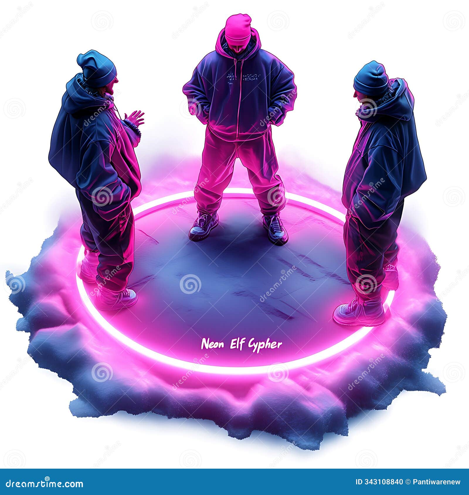 neon elf cypher with futuristic vibe