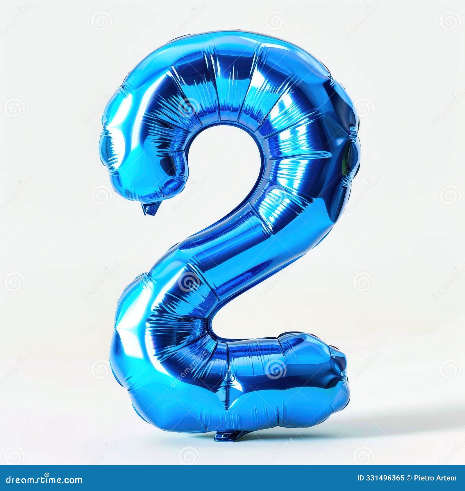 a vibrant blue balloon d like the number two adds joy to a festive celebration