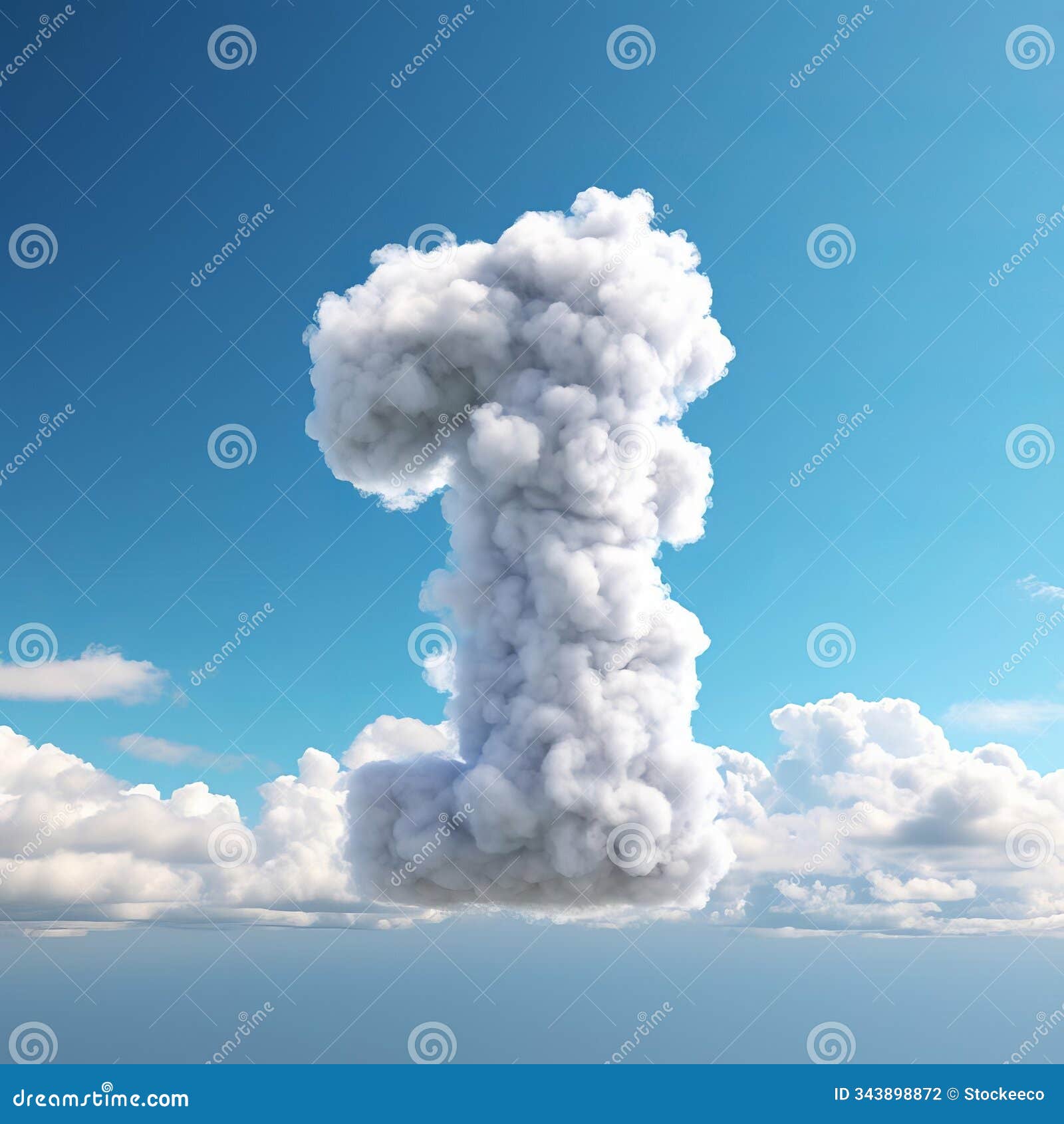 vibrant blue sky with fluffy white clouds forming lakh 