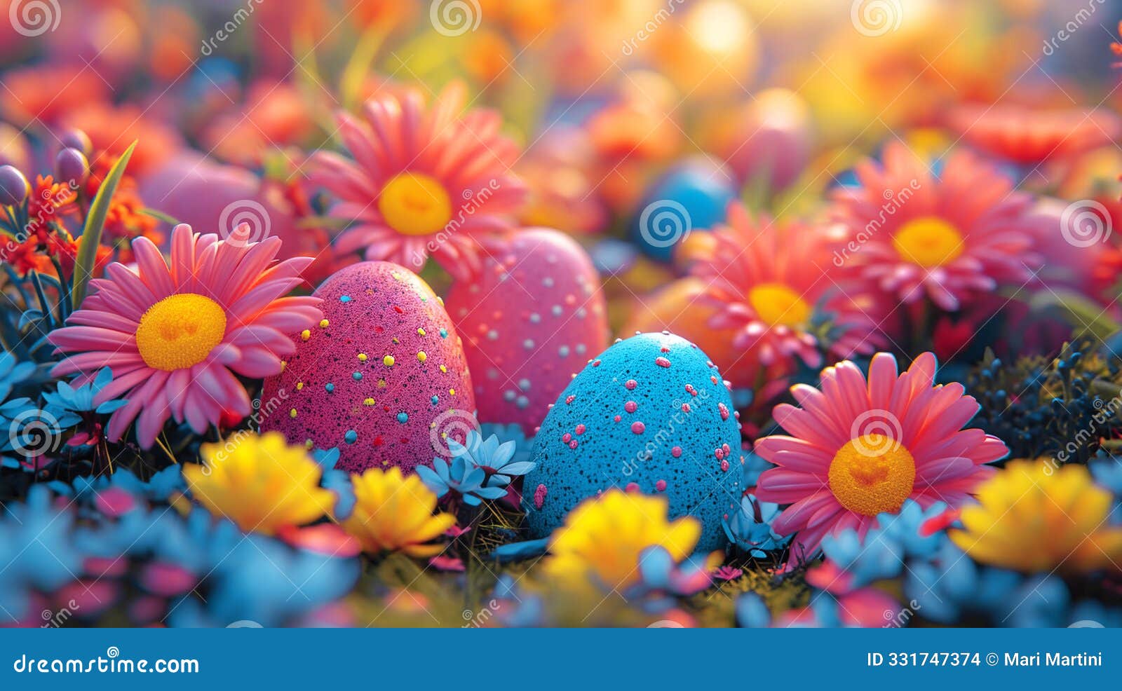 the vibrant celebration of colorful easter eggs array for festive spring dÃ©cor.