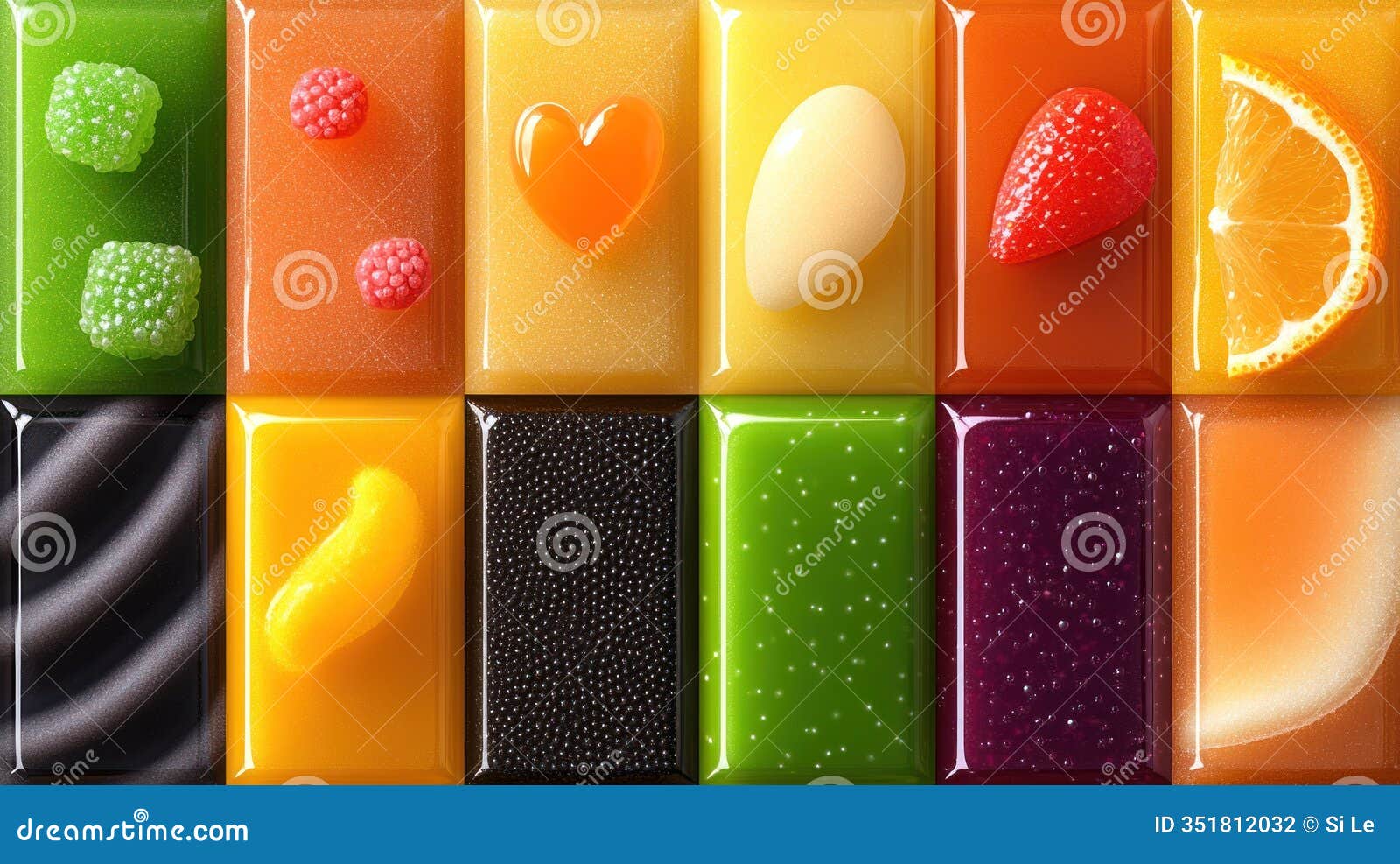 sugar rush: a vibrant collage of colorful candies and sweets