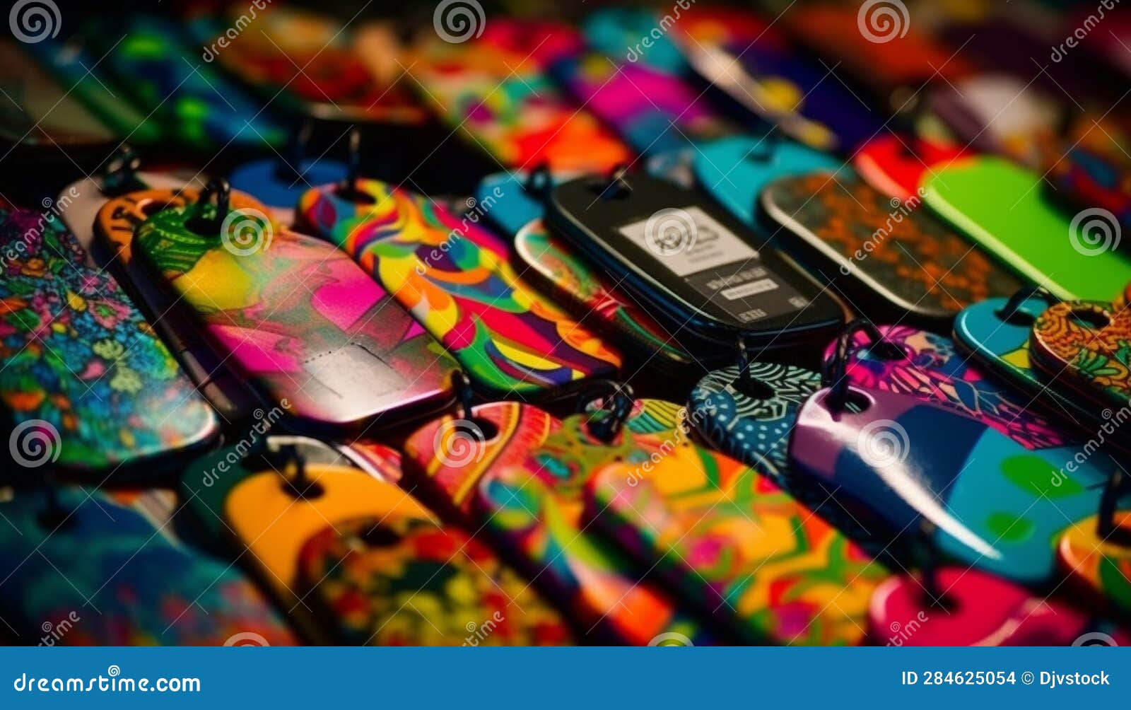 Vibrant Collection of Fashion Accessories in a Retail Store Generated