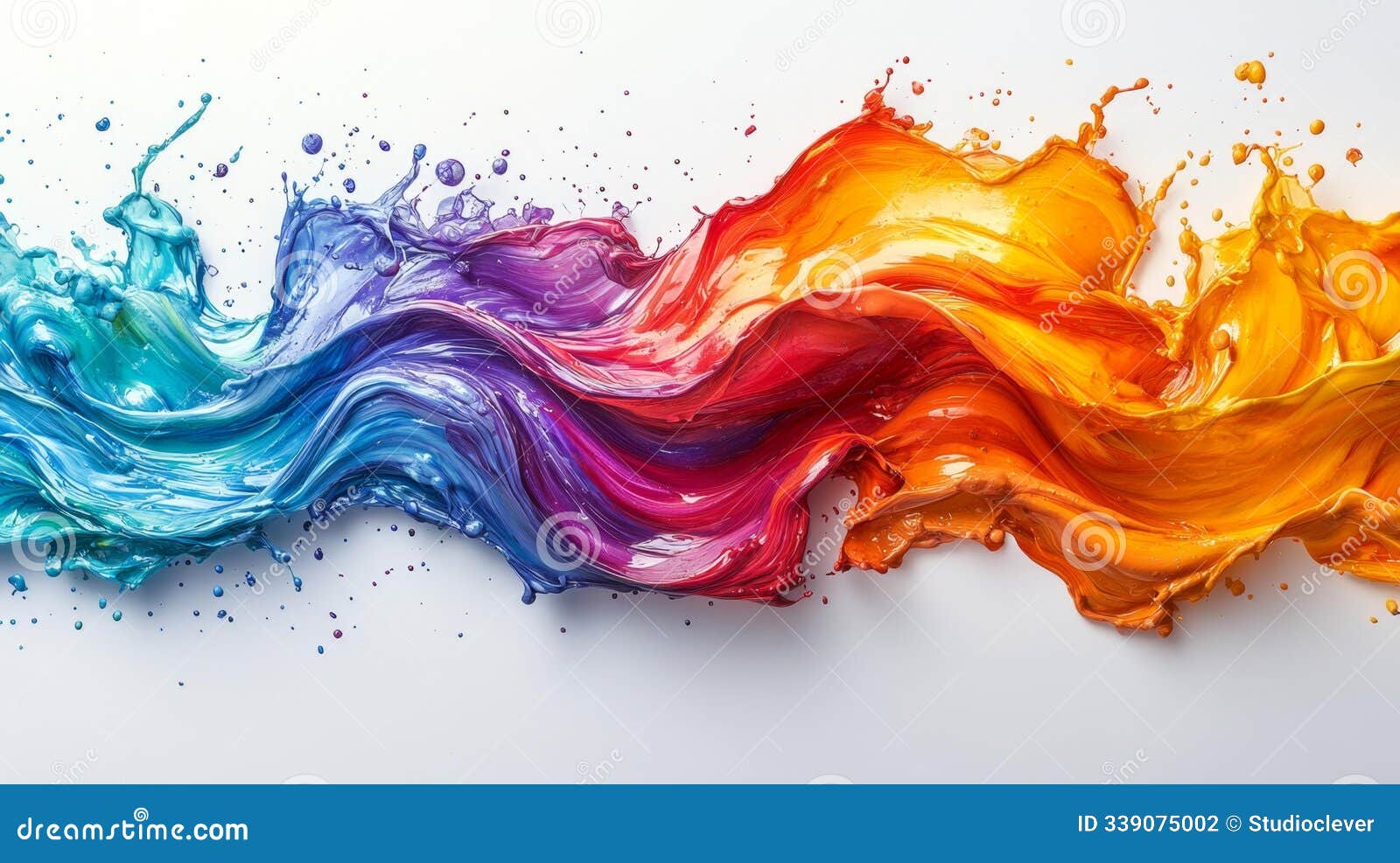 vibrant color explosion of paint generative ai