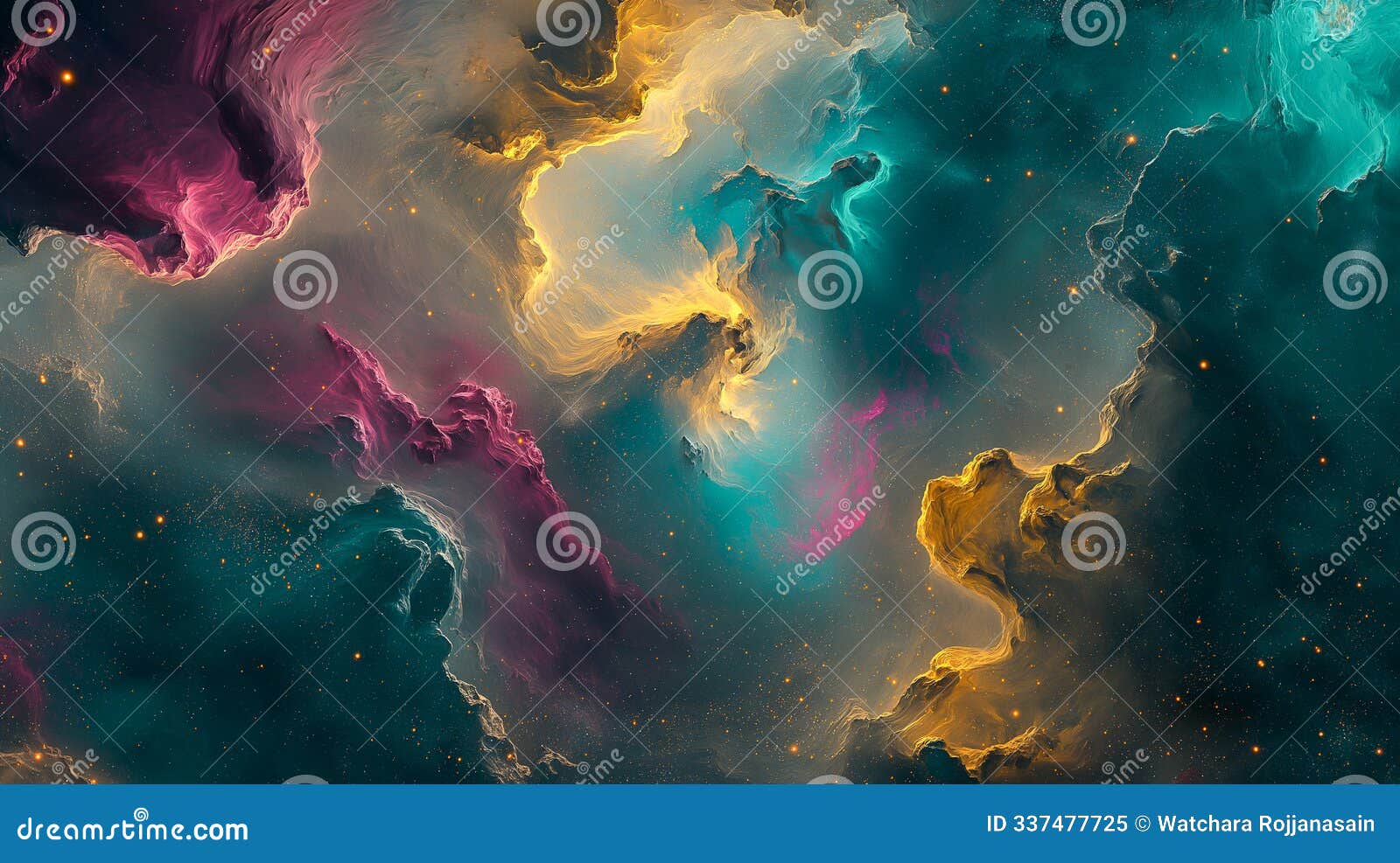 vibrant cosmic nebula in deep space