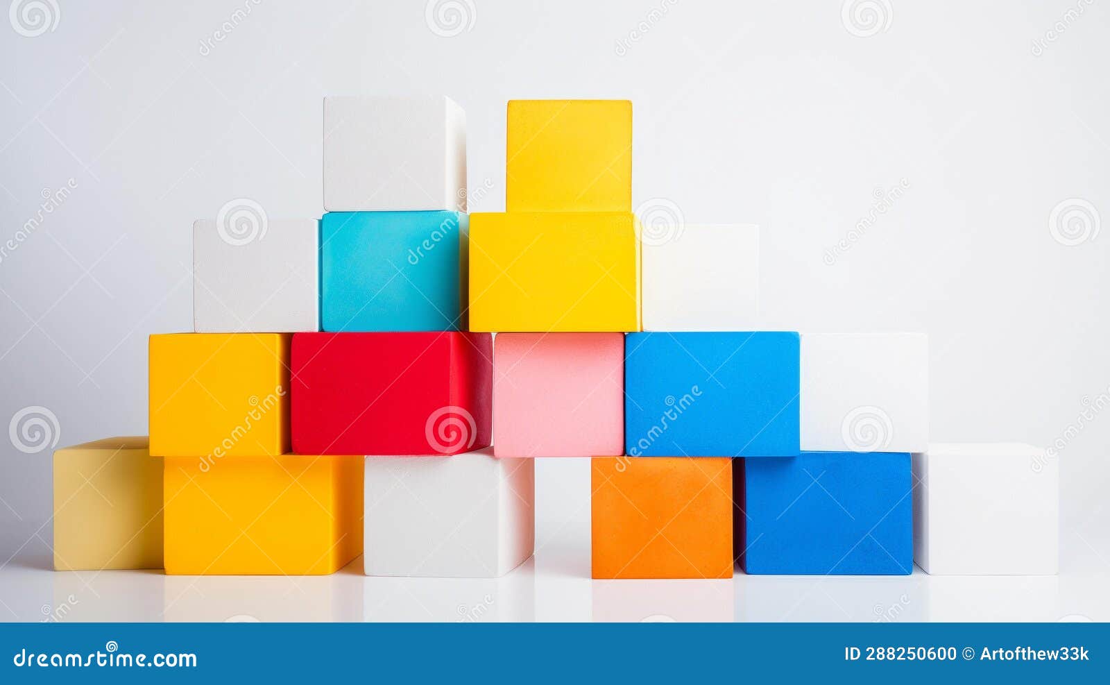 vibrant geometric cubes: a playful arrangement of colors and textures