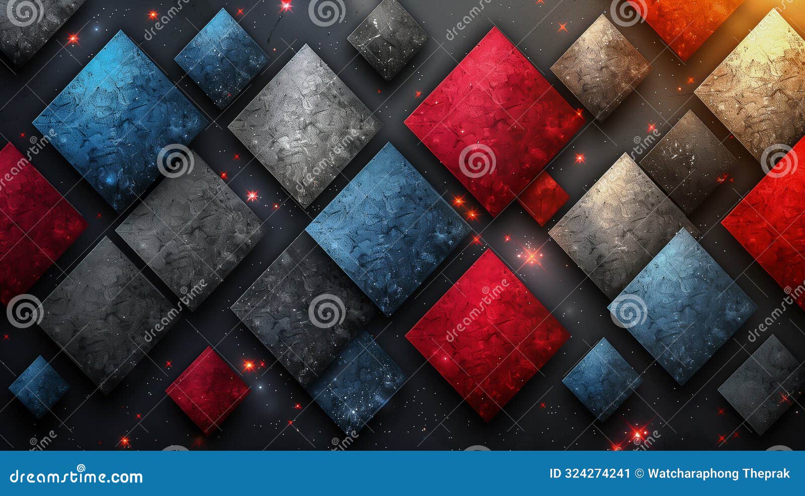 vibrant geometric pattern with textured color blocks