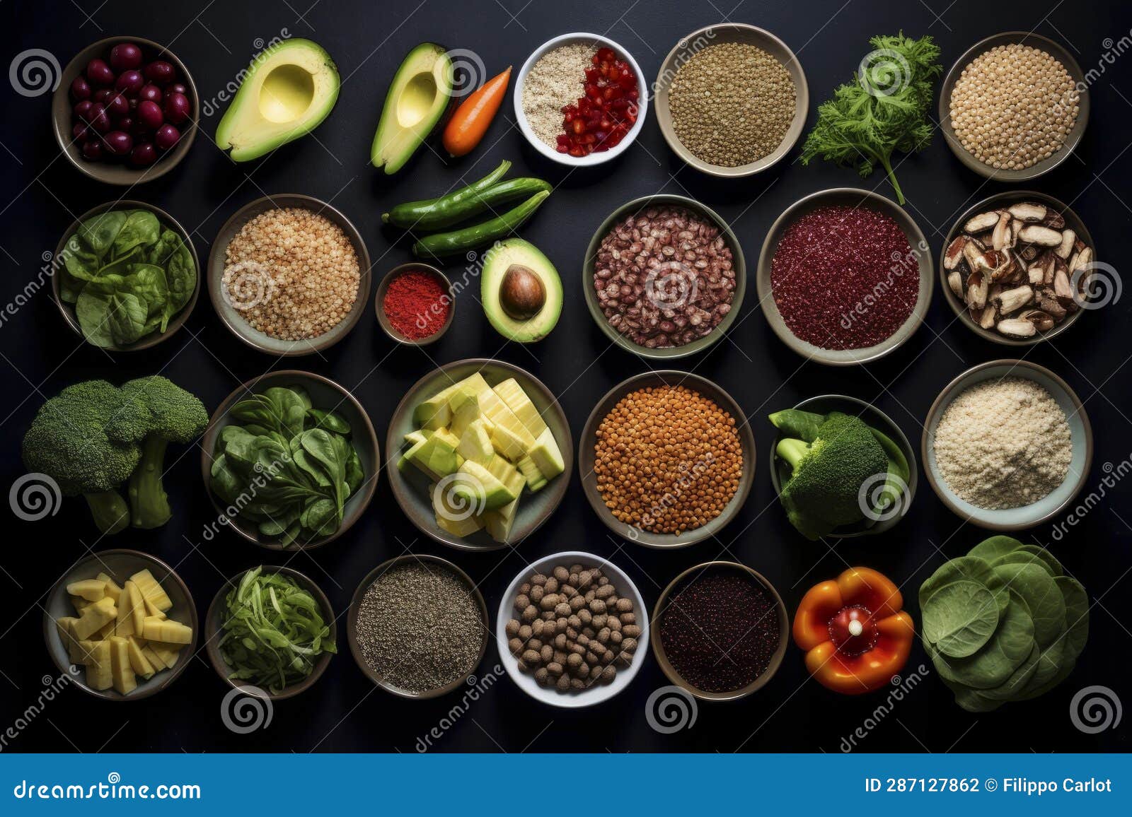 Vibrant Healthy Food Spread Stock Illustration Illustration of