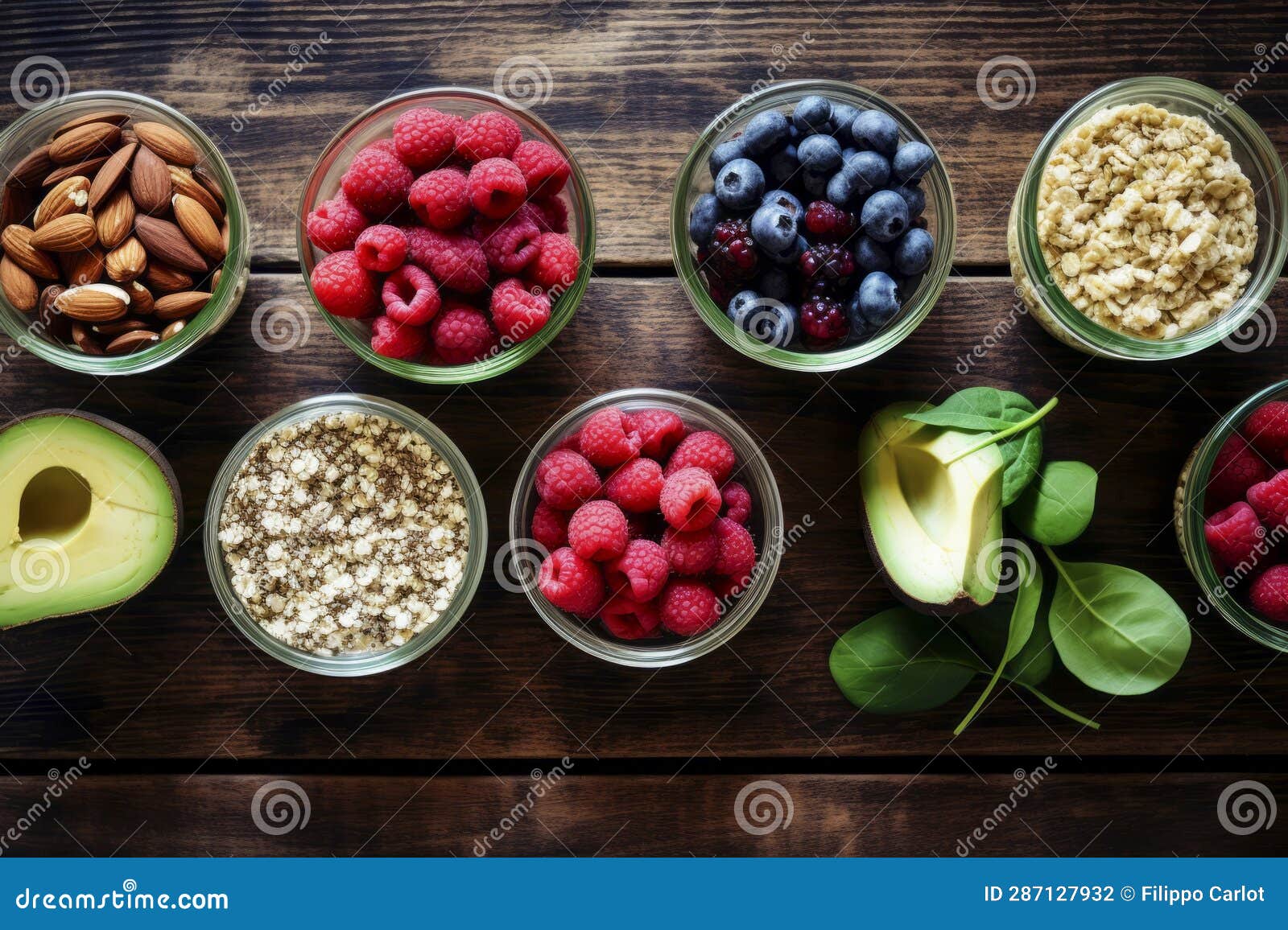 Vibrant Healthy Food Spread Stock Photo Image of natural, diet 287127932