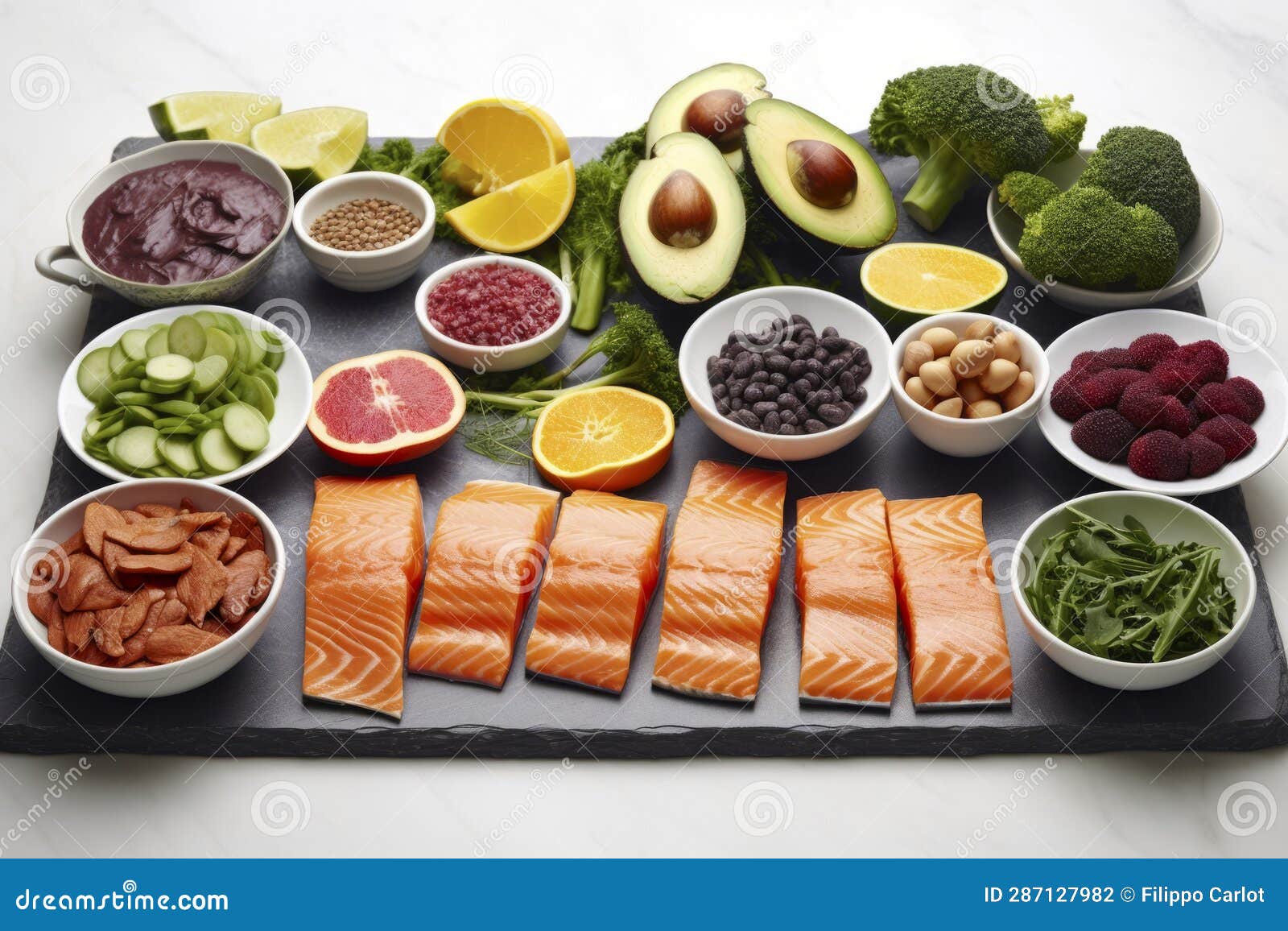 Vibrant Healthy Food Spread Stock Photo Image of wholefoods