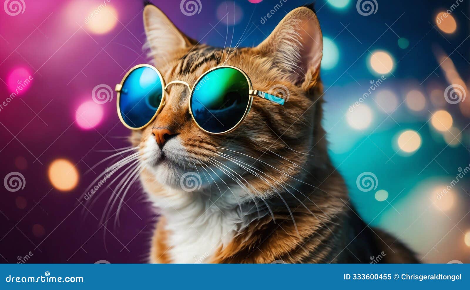 vibrant highquality image of a cat looking diagonally ai generated