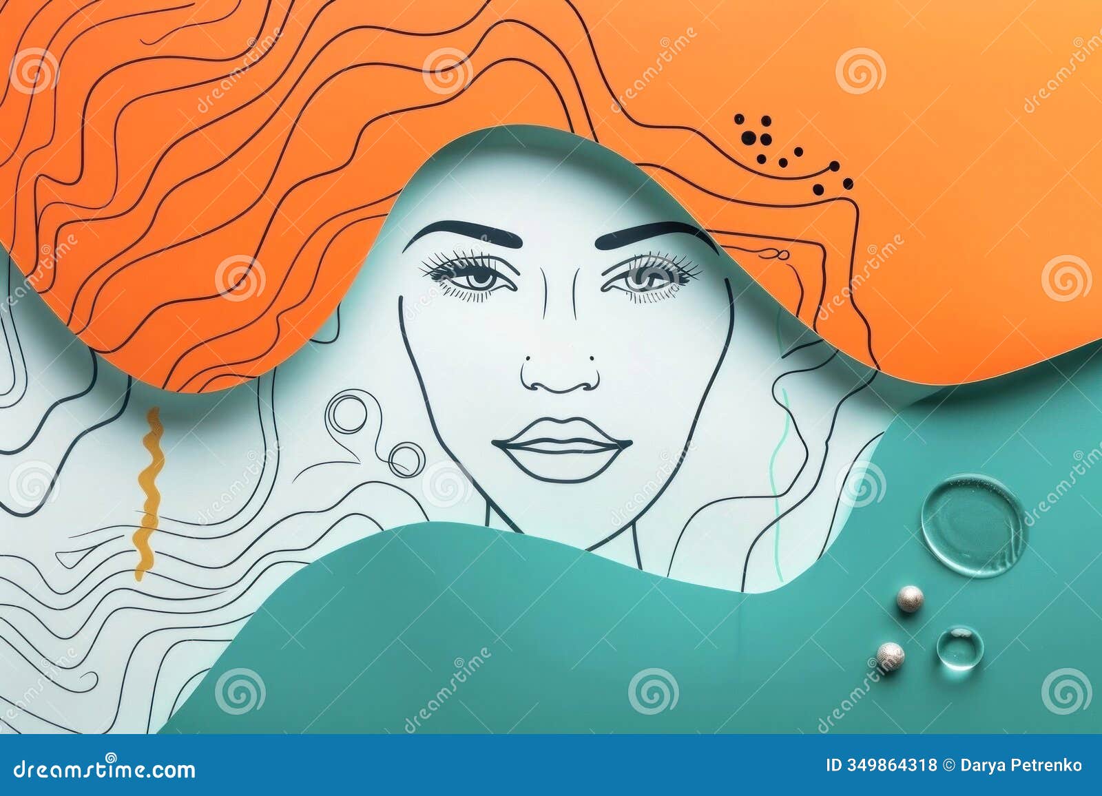 this vibrant  features a captivating abstract portrait with bold