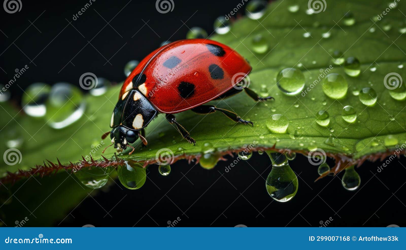 vibrant ladybug: a close-up macro shot of a red and black beauty