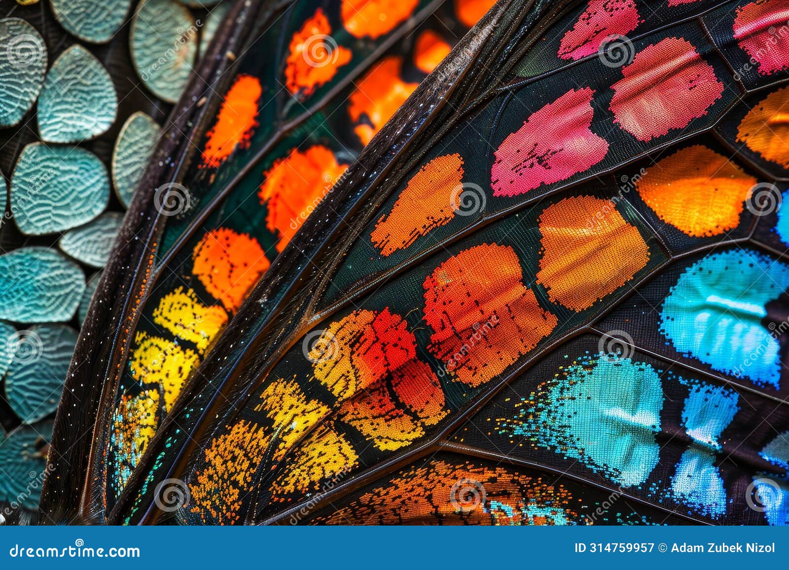 vibrant macro photography of butterfly wings