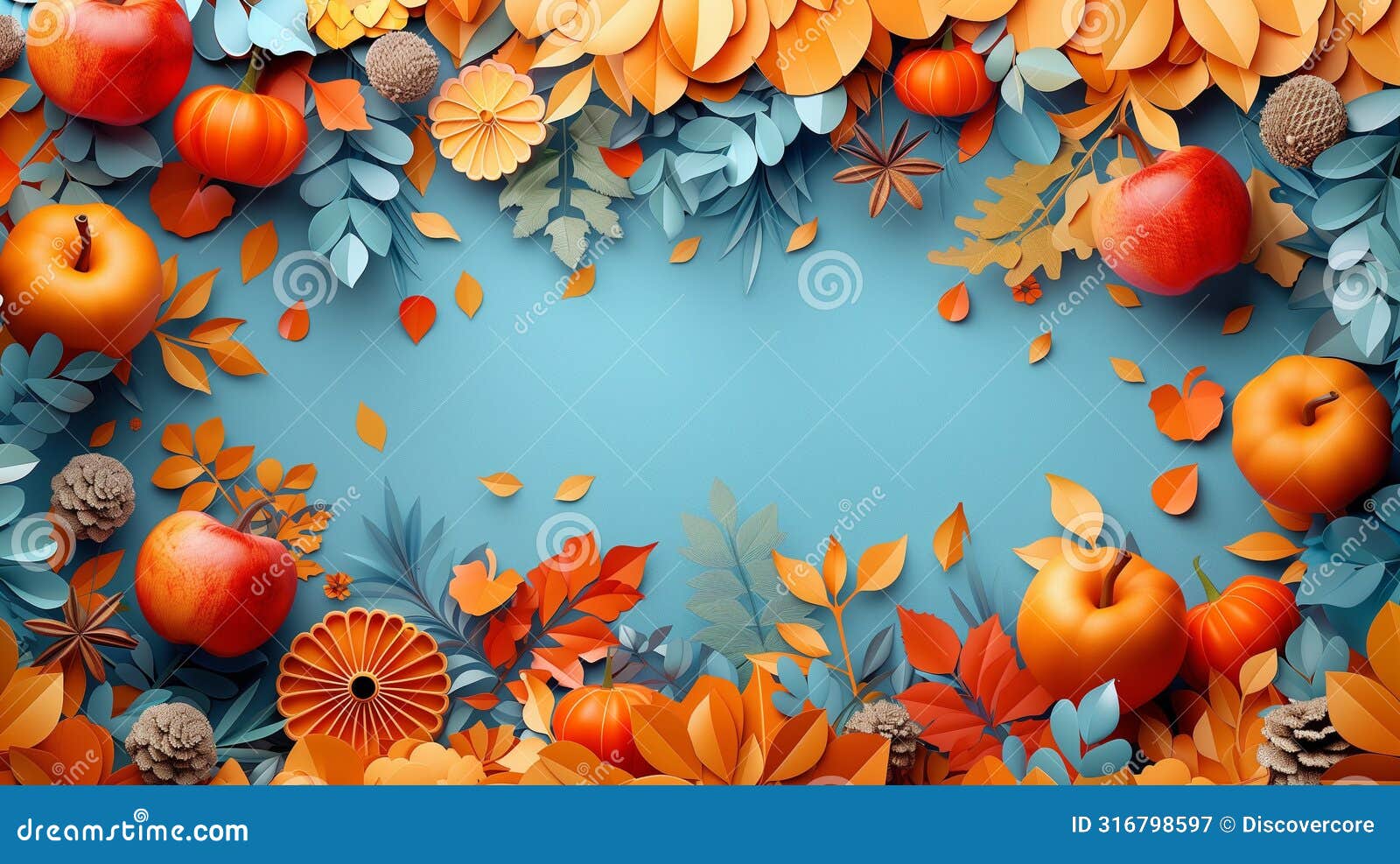 autumn abundance: colorful harvest and leaves 