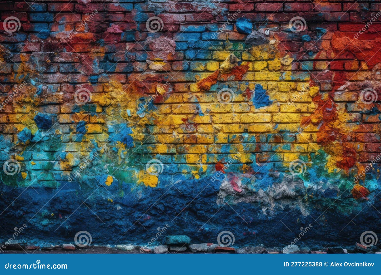 vibrant mixed colors on a textured wall in goerz hypergon style. perfect for posters and web .
