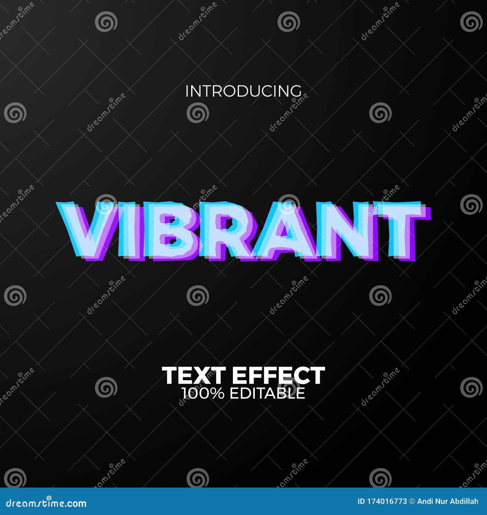 Vibrant Neon Color Editable Text Effect Adobe Illustrator For Future