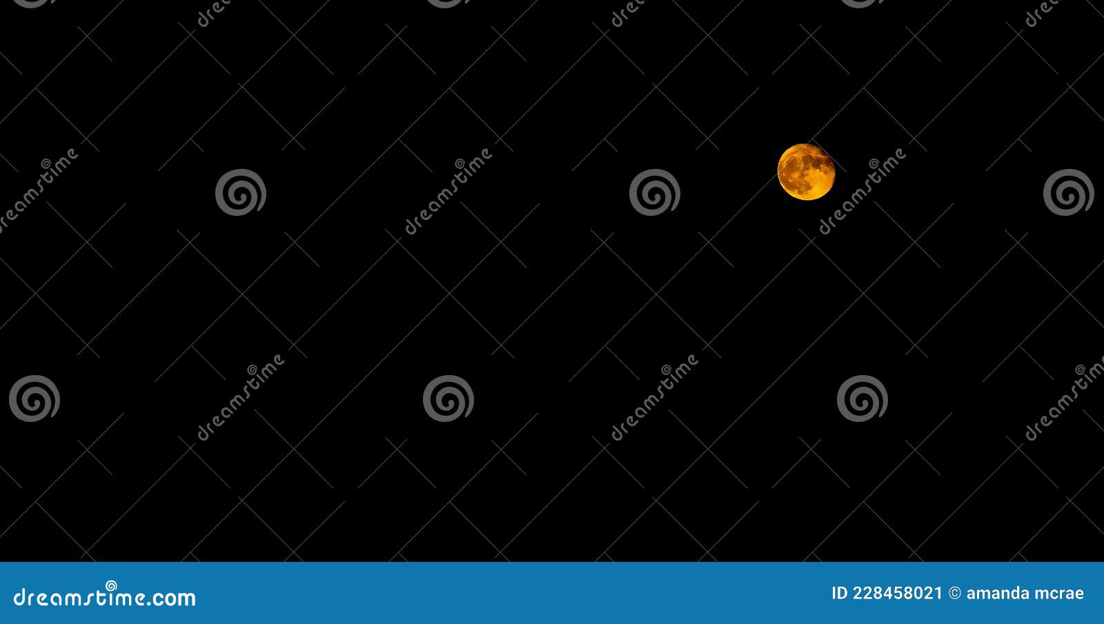 Vibrant Orange Waxing Gibbous Moon Stock Image Image of gibbous, blue