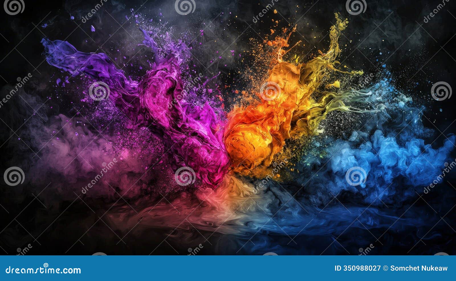 vibrant paint explosion on canvas art studio abstract artwork creative environment close-up view color dynamics