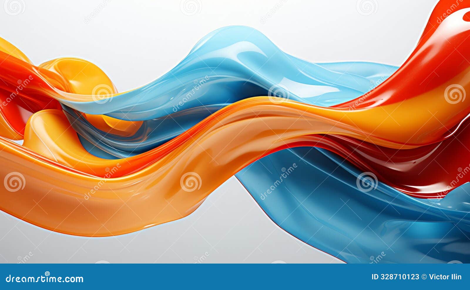vibrant paint streams 3d rendering of colorful paint flowing in swirls and eddies