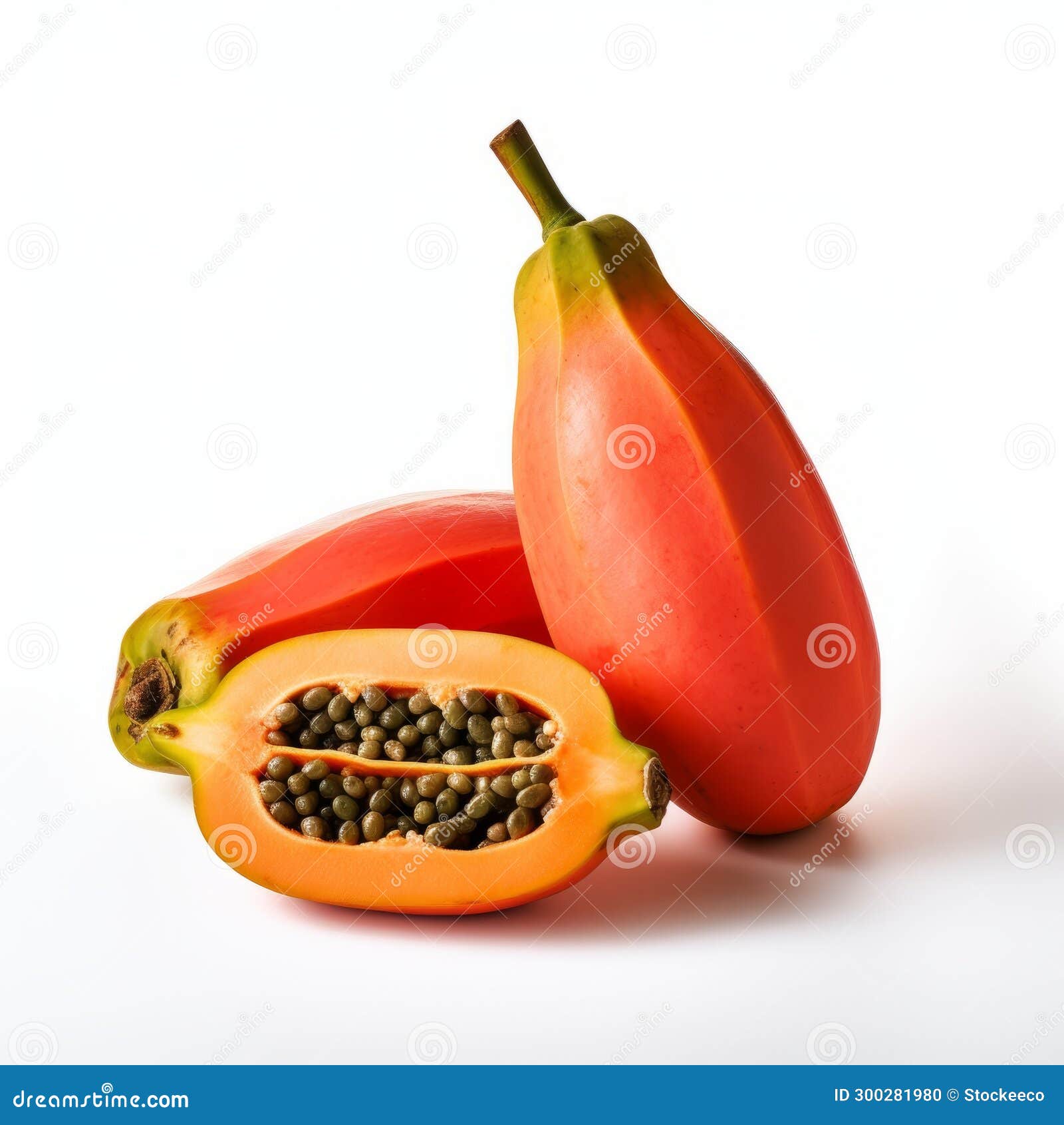 Vibrant Papaya Art Bold Colorism with Exact Precision Stock