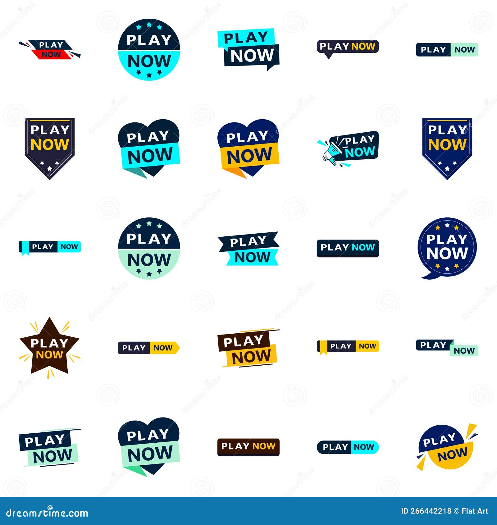 PLAY NOW ICON Stock Vector