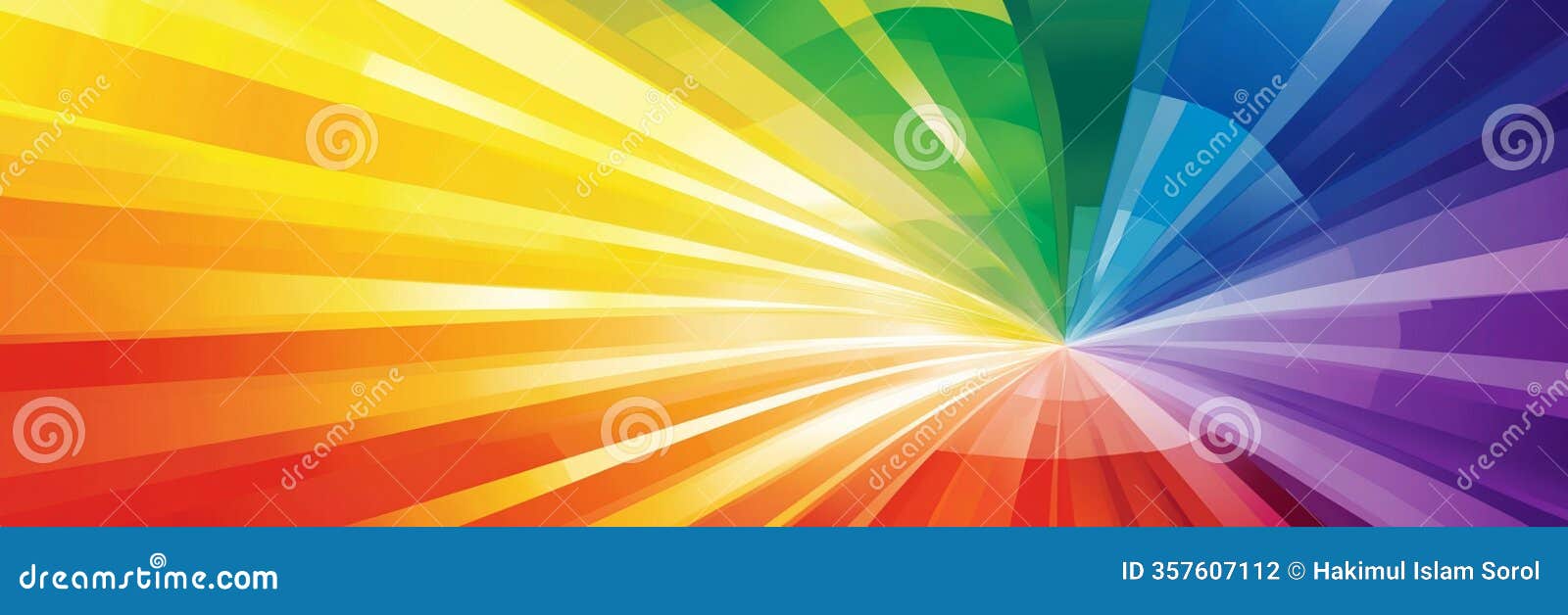 vibrant rainbow burst abstract background  modern colorful rays graphic digital  