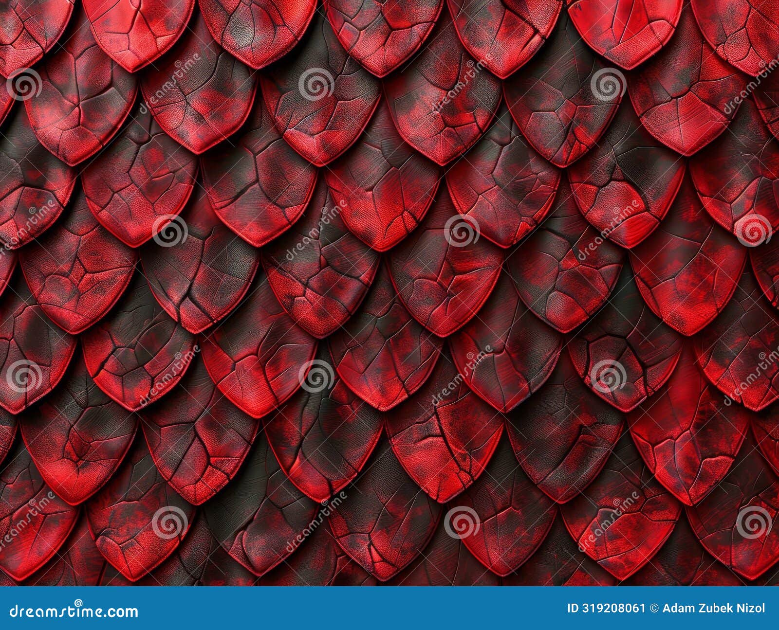 vibrant red dragon scales texture