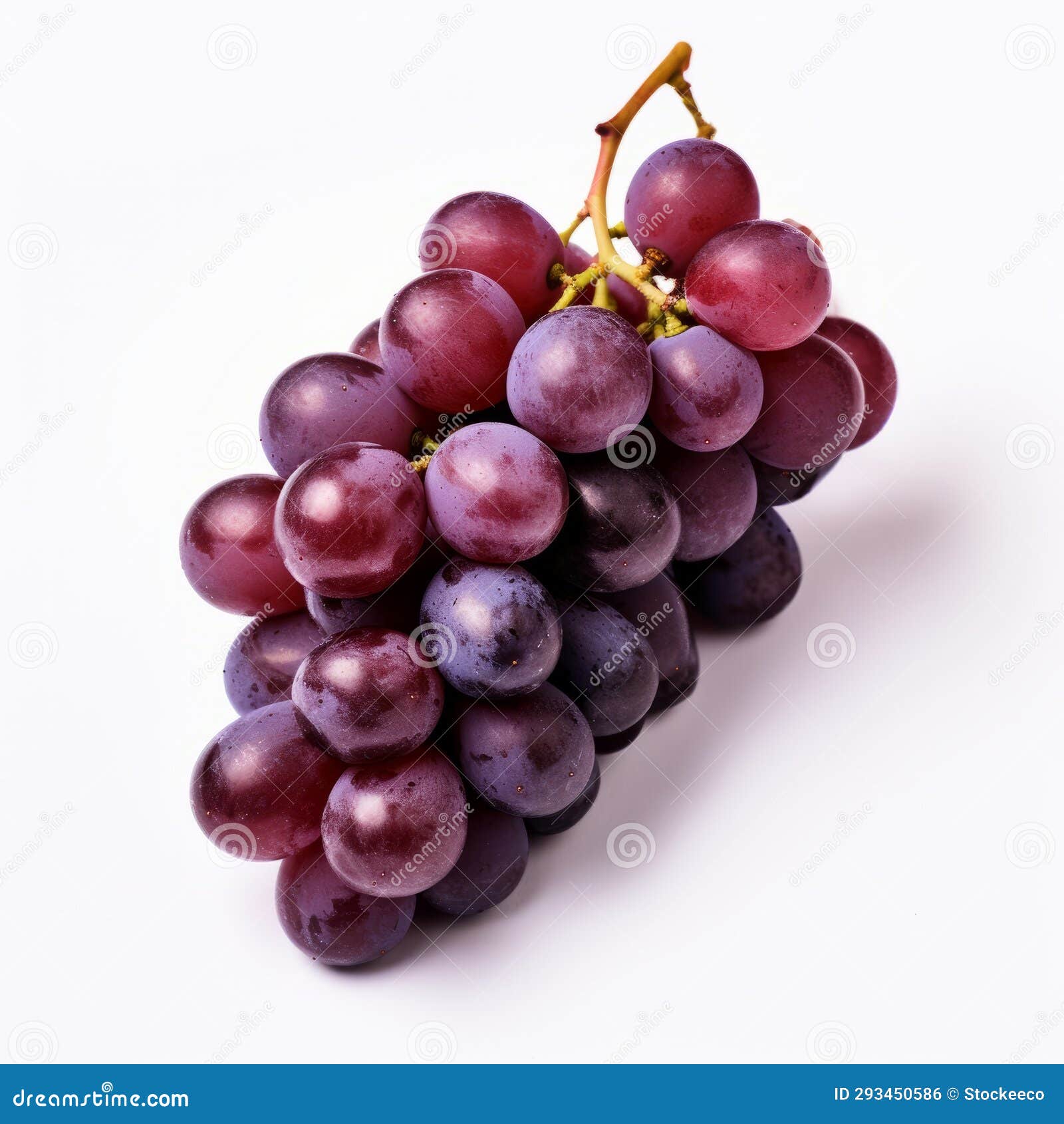 vibrant red grapes on white background: hdr photography in ricoh gr iii style