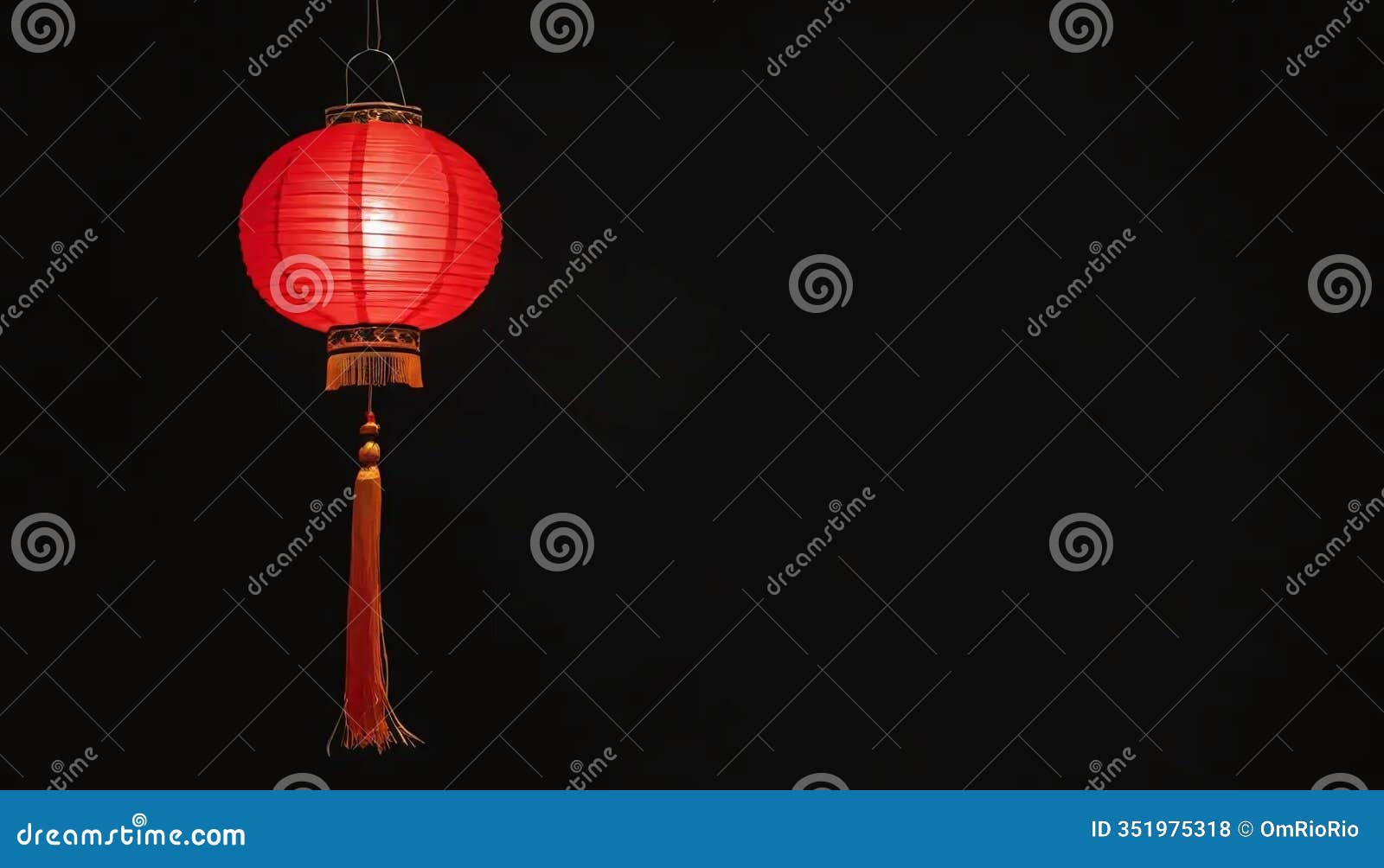a vibrant red lantern with intricate details. generative ai.