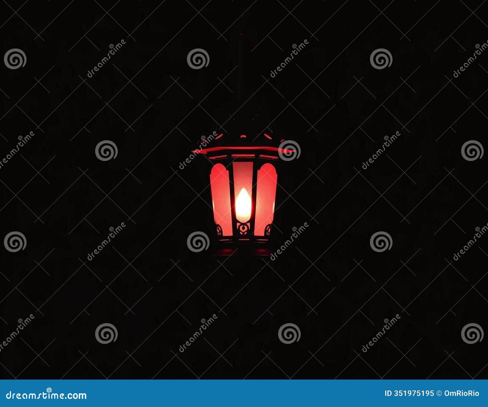 a vibrant red lantern with intricate details. generative ai.