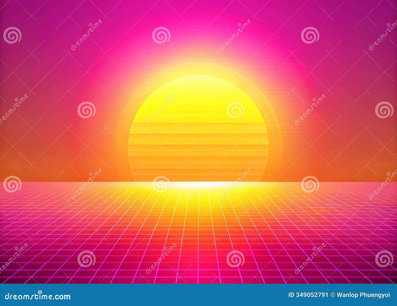 vibrant retro gradient background: pink and yellow   for creative projects