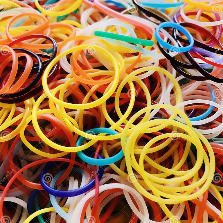 Vibrant Rubber Bands High Definition Photograph Clipart Vector Image