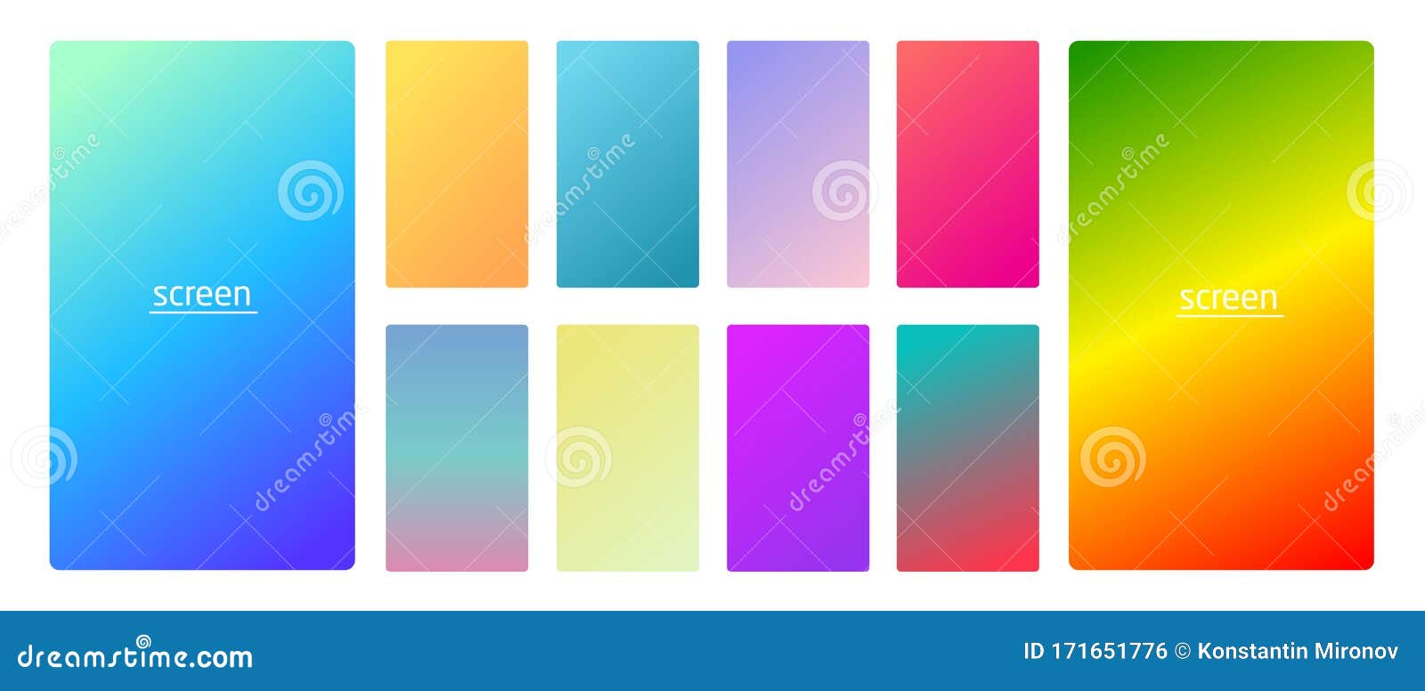 Vibrant and Smooth Gradient Soft Colors for Devices Design Illustration ...