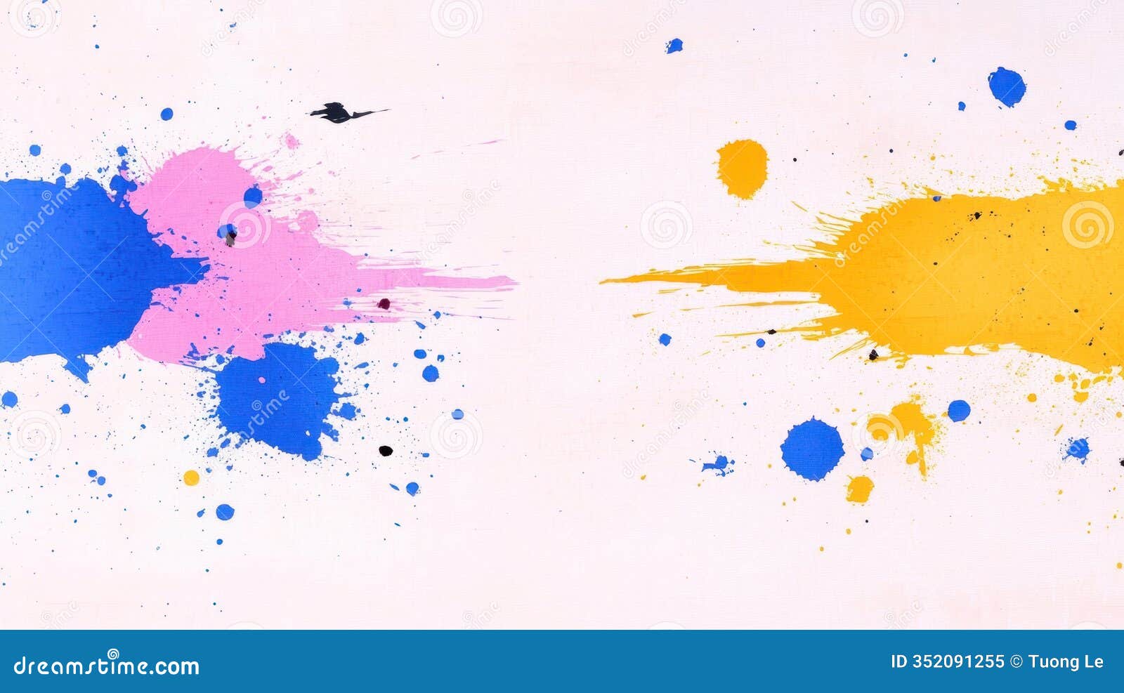vibrant splash banner panorama in abstract colors