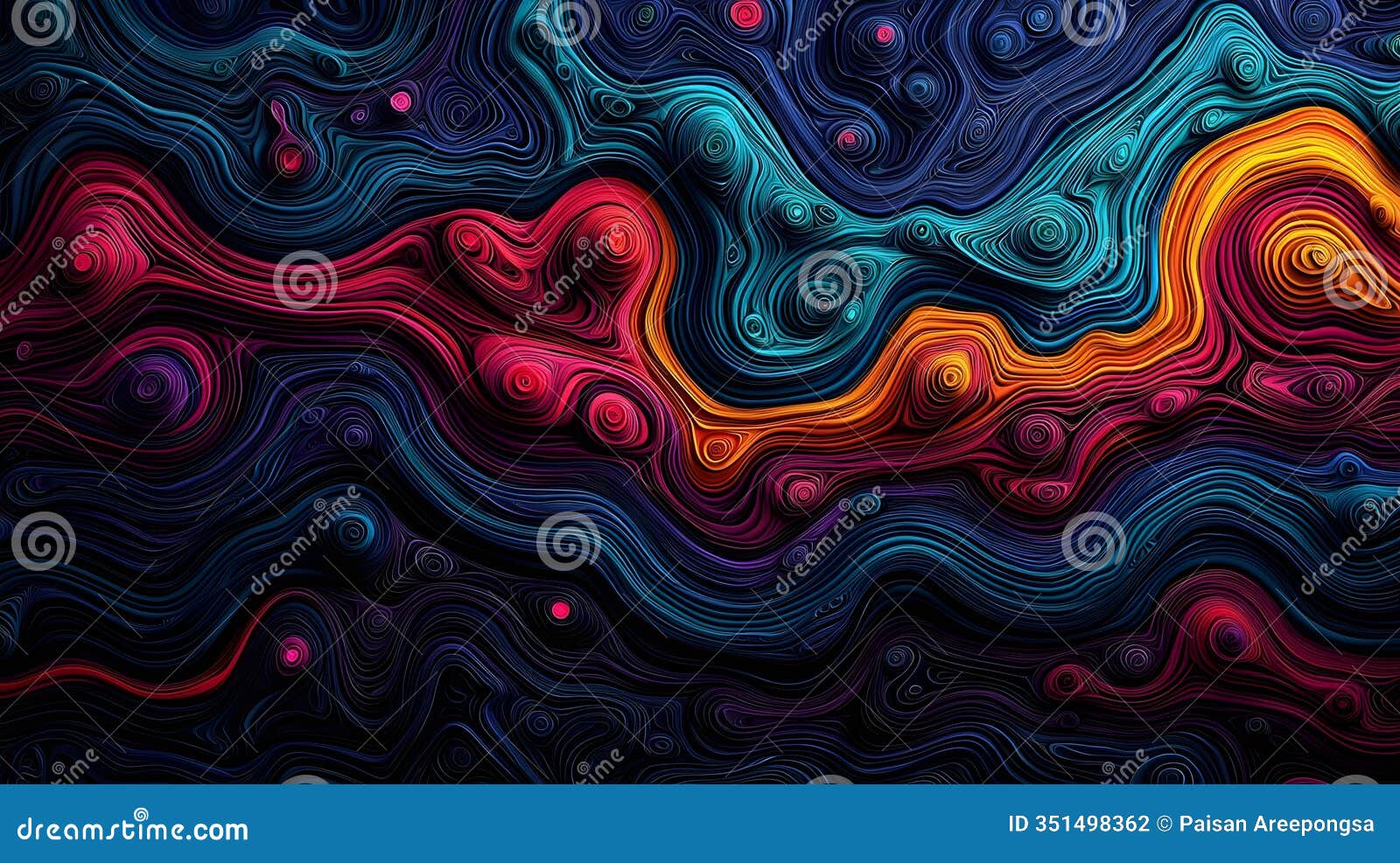 vibrant swirls of color create an abstract dance across a dark, cosmic-inspired background